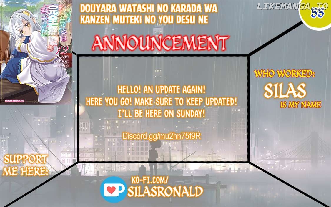 Douyara Watashi No Karada Wa Kanzen Muteki No You Desu Ne Chapter 55 - page 1