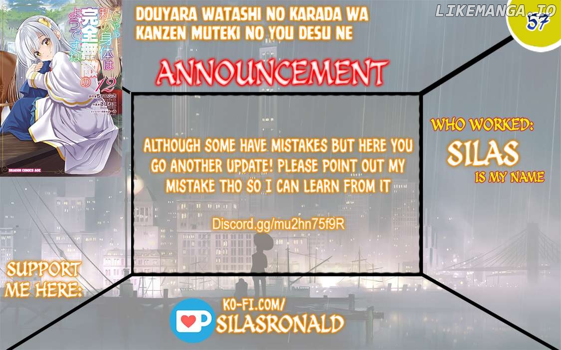 Douyara Watashi No Karada Wa Kanzen Muteki No You Desu Ne Chapter 57 - page 1