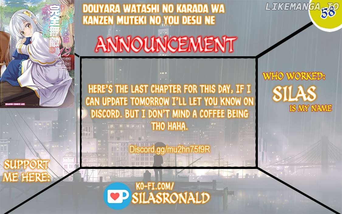 Douyara Watashi No Karada Wa Kanzen Muteki No You Desu Ne Chapter 58 - page 1