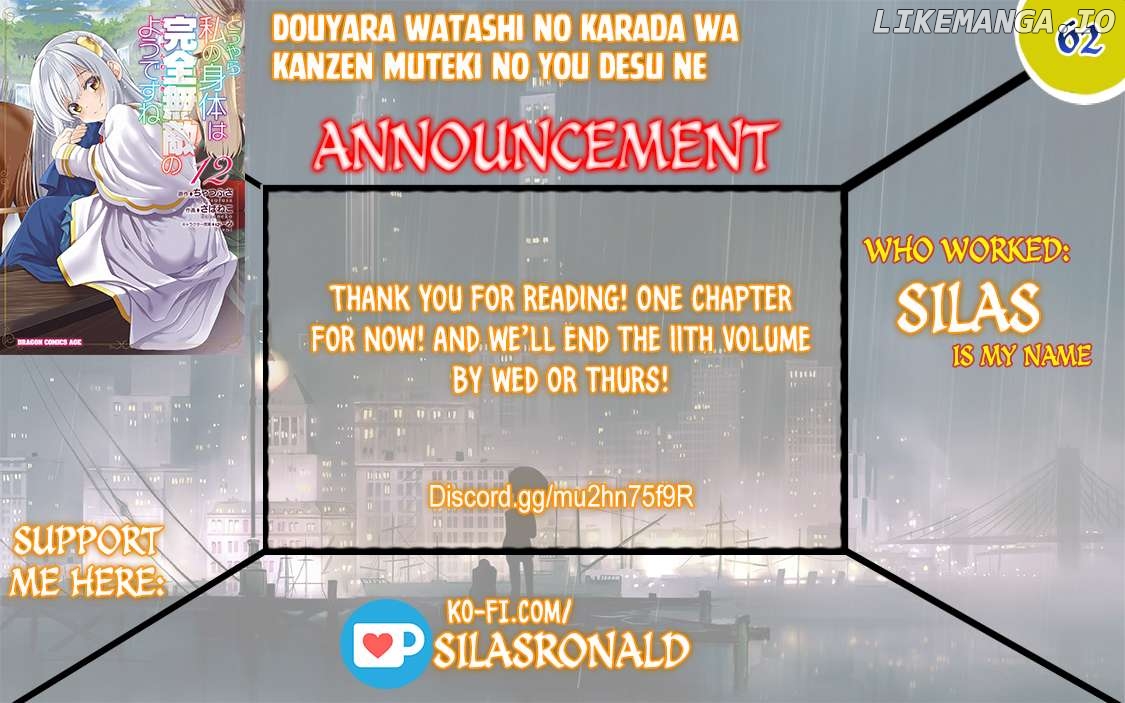 Douyara Watashi No Karada Wa Kanzen Muteki No You Desu Ne Chapter 62 - page 1