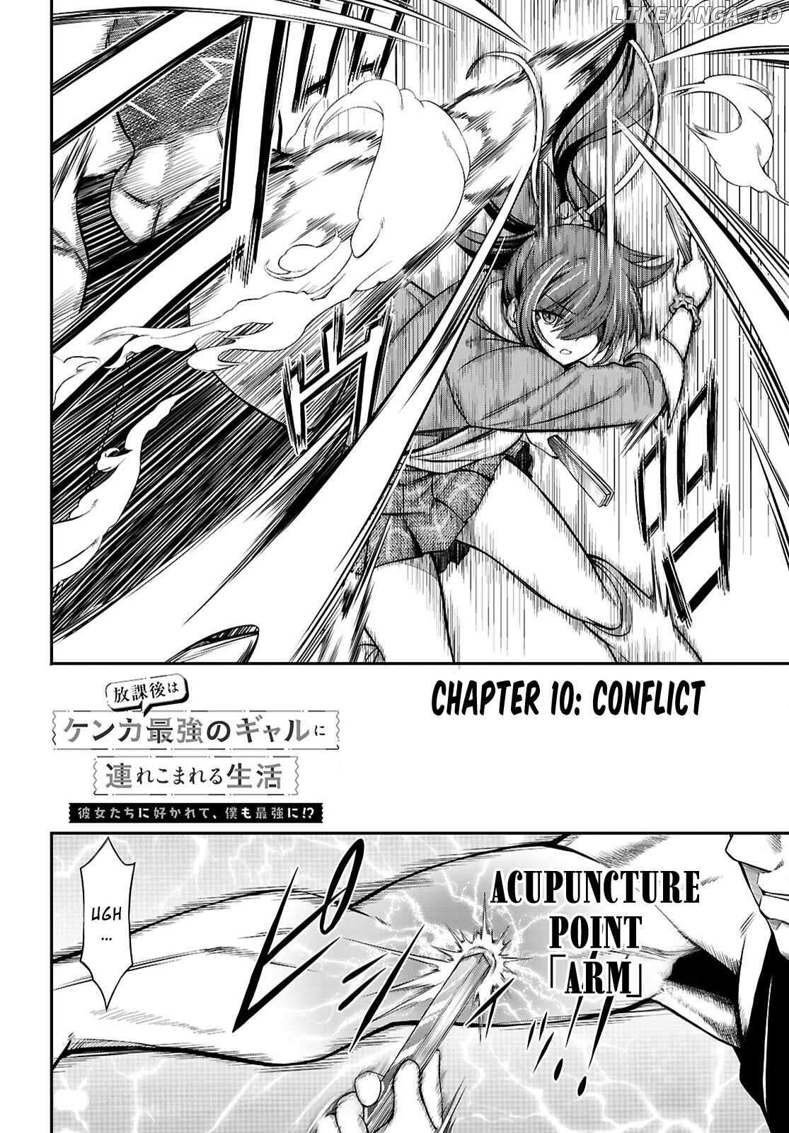 Houkago wa Kenka Saikyou no Gyaru ni Tsurekomareru Seikatsu Kanojo-tachi ni Sukarete, Boku mo Saikyou ni!? Chapter 10 - page 2