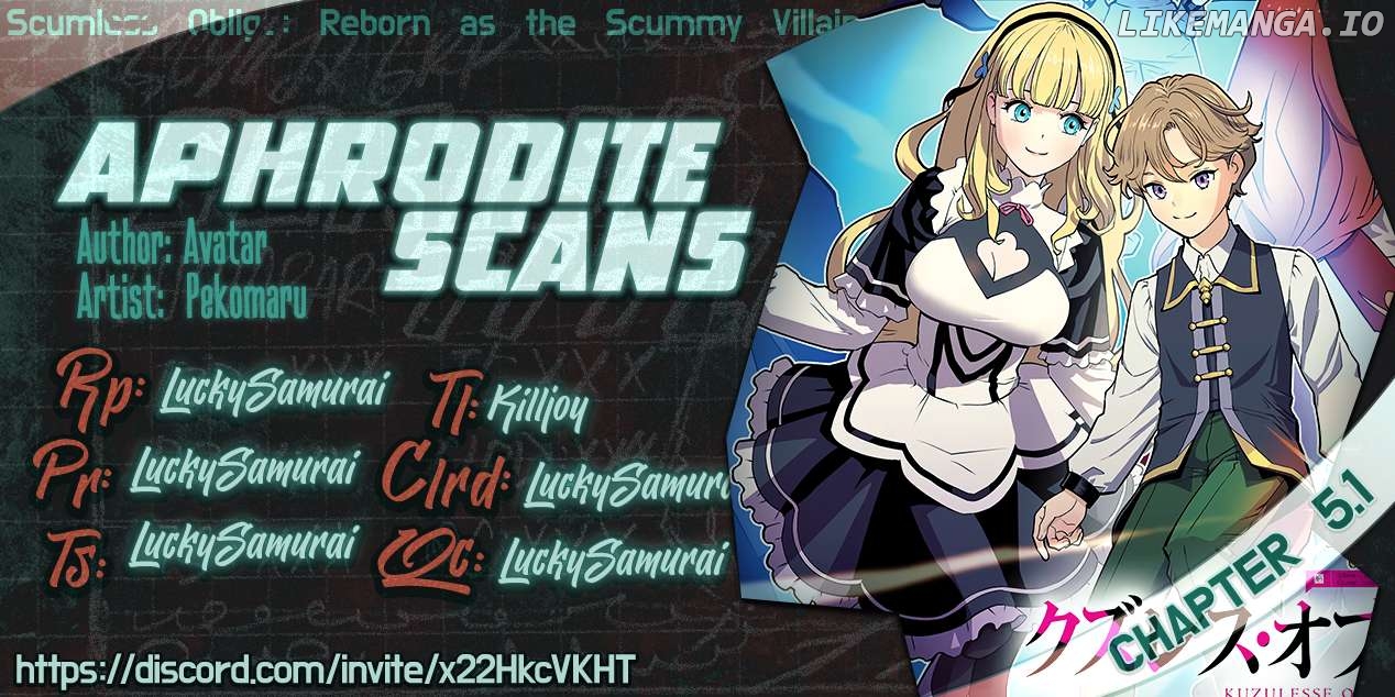 Kuzuless Oblige 18-kin ge sekai no kuzu akuyaku ni tensei shite shimatta ore wa, gensaku chishiki no chikara de dōshite mo mobu jinsei o tsukamitoritai. Chapter 5.1 - page 1