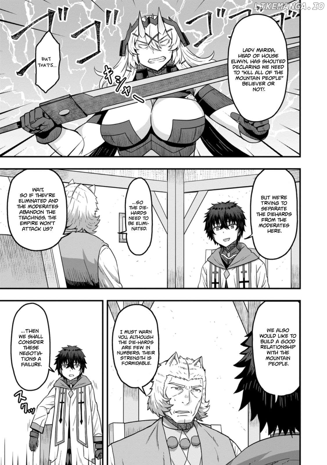 Isekai Saikyou no Yome desu ga, Yoru no Tatakai wa Ore no Hou ga Tsuyoi You desu ~Chiryaku o Ikashite Nariagaru Harem Senki~ Chapter 13 - page 5