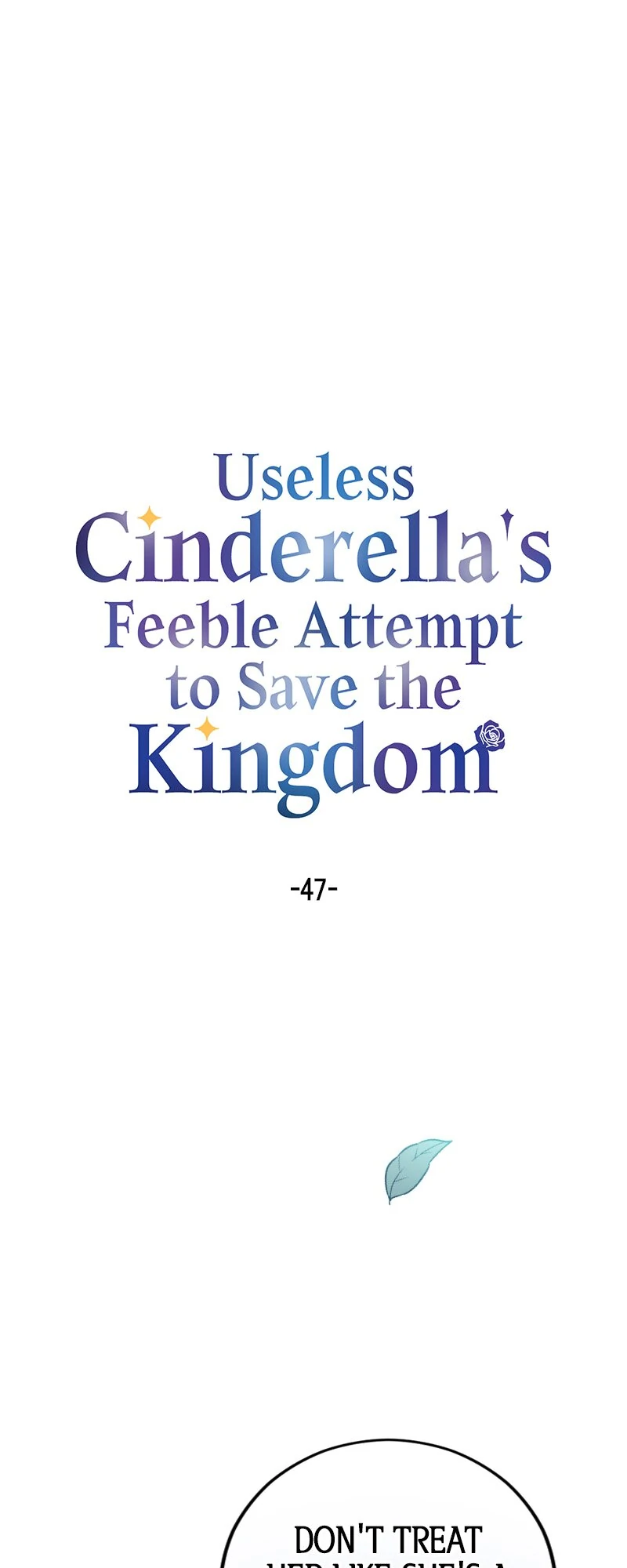 Useless Cinderella's Feeble Attempt to Save the Kingdom Chapter 47 - page 1