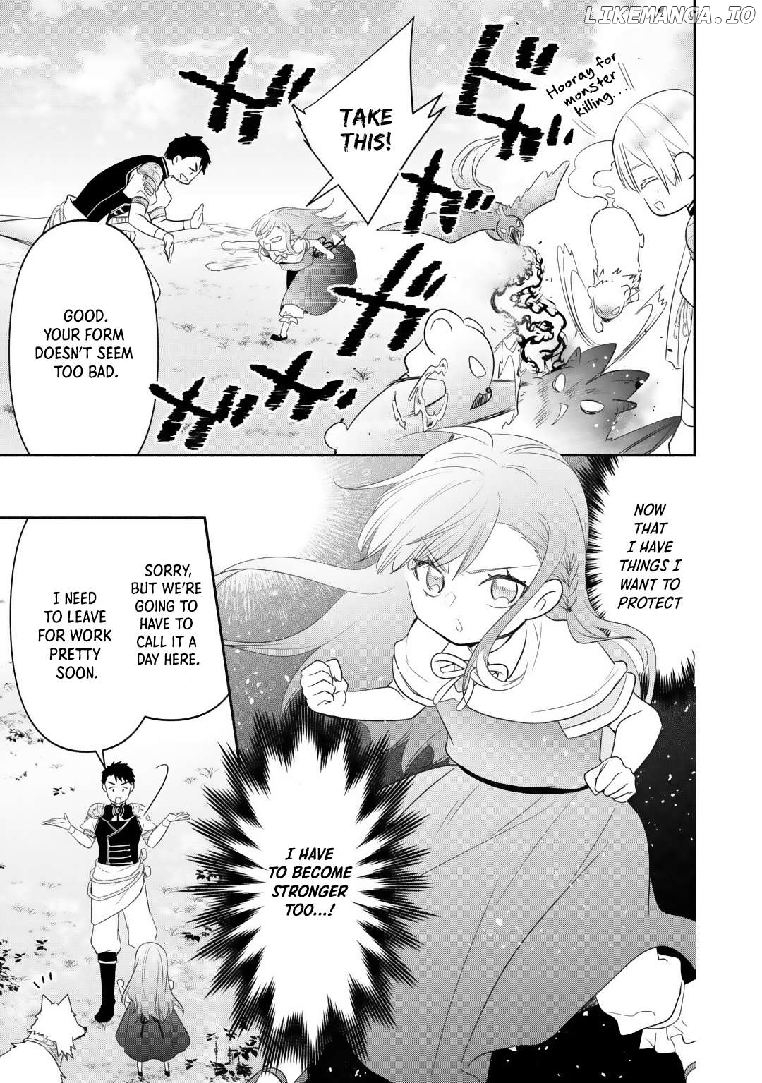 Tensei Youjo. Kamikemono to Ouji to, Saikyou no Ojisan Youhei-dan no Naka de Ikiru. Chapter 14 - page 21