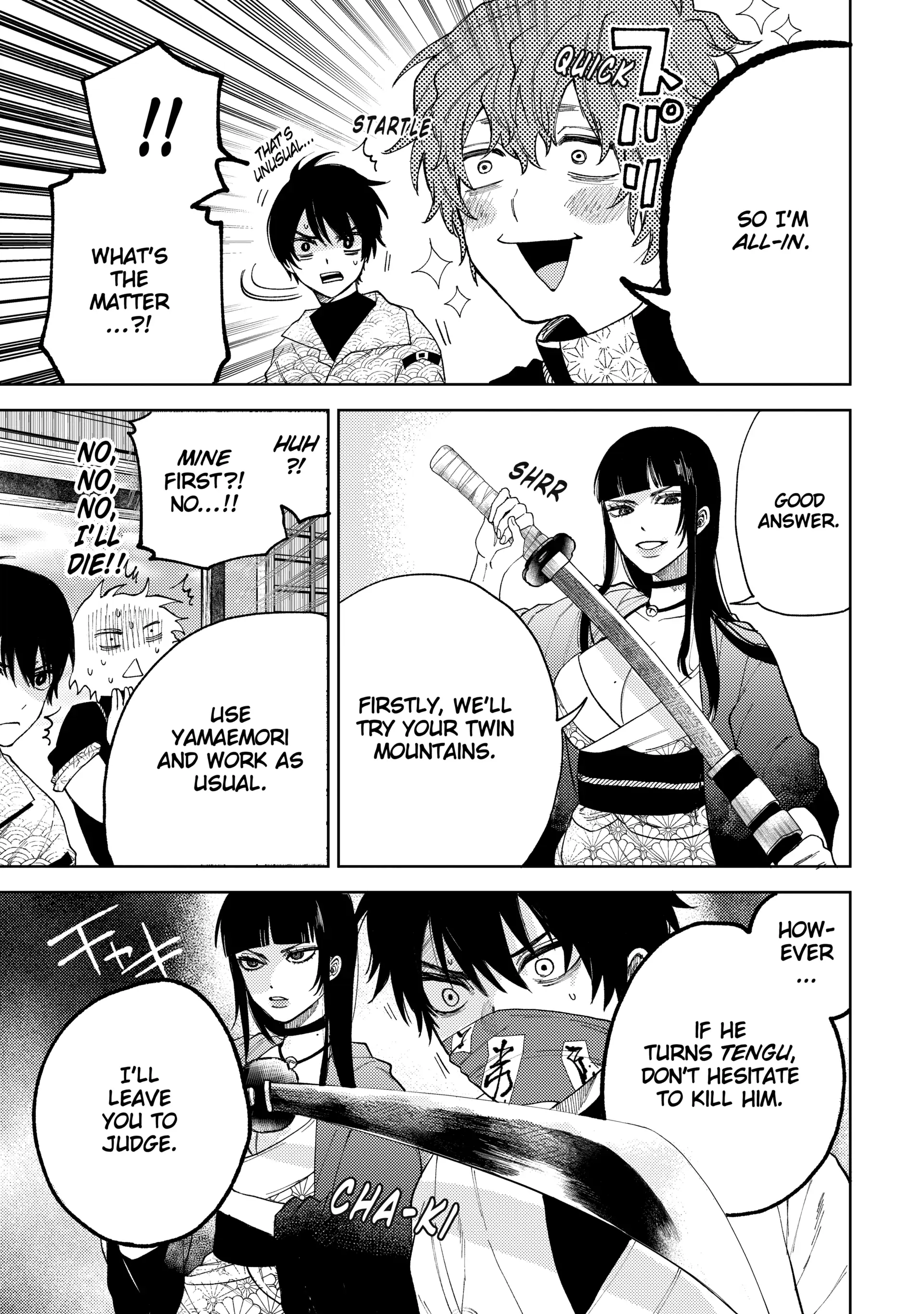 Tenguharai no Sankyoudai Chapter 18 - page 13