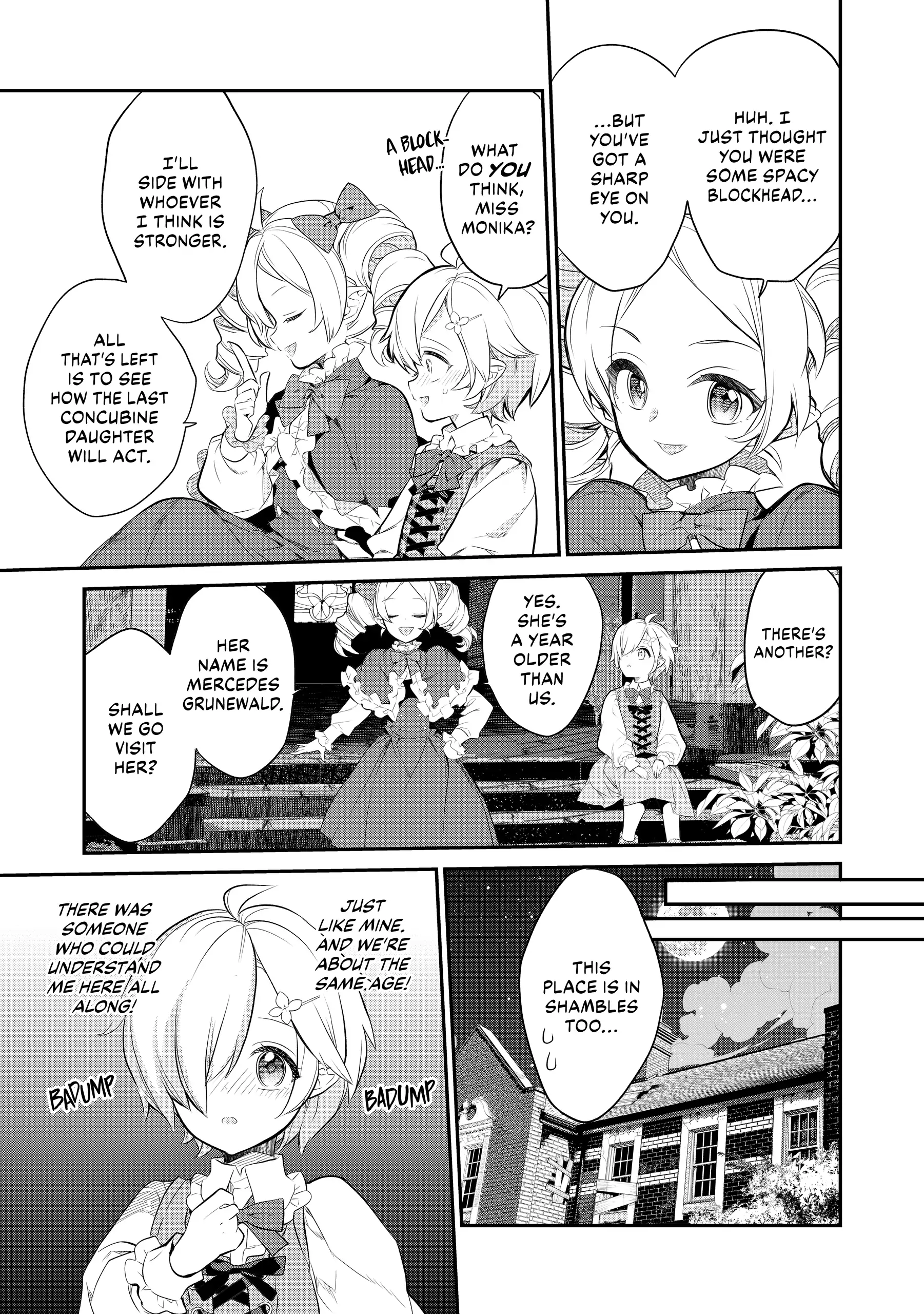 Kaketa Tsuki no Mercedes ~Kyuuketsuki no Kizoku ni Tensei Shitakedo Suterare Sounanode Dungeon wo Seihasuru~ @COMIC Chapter 4.5 - page 7