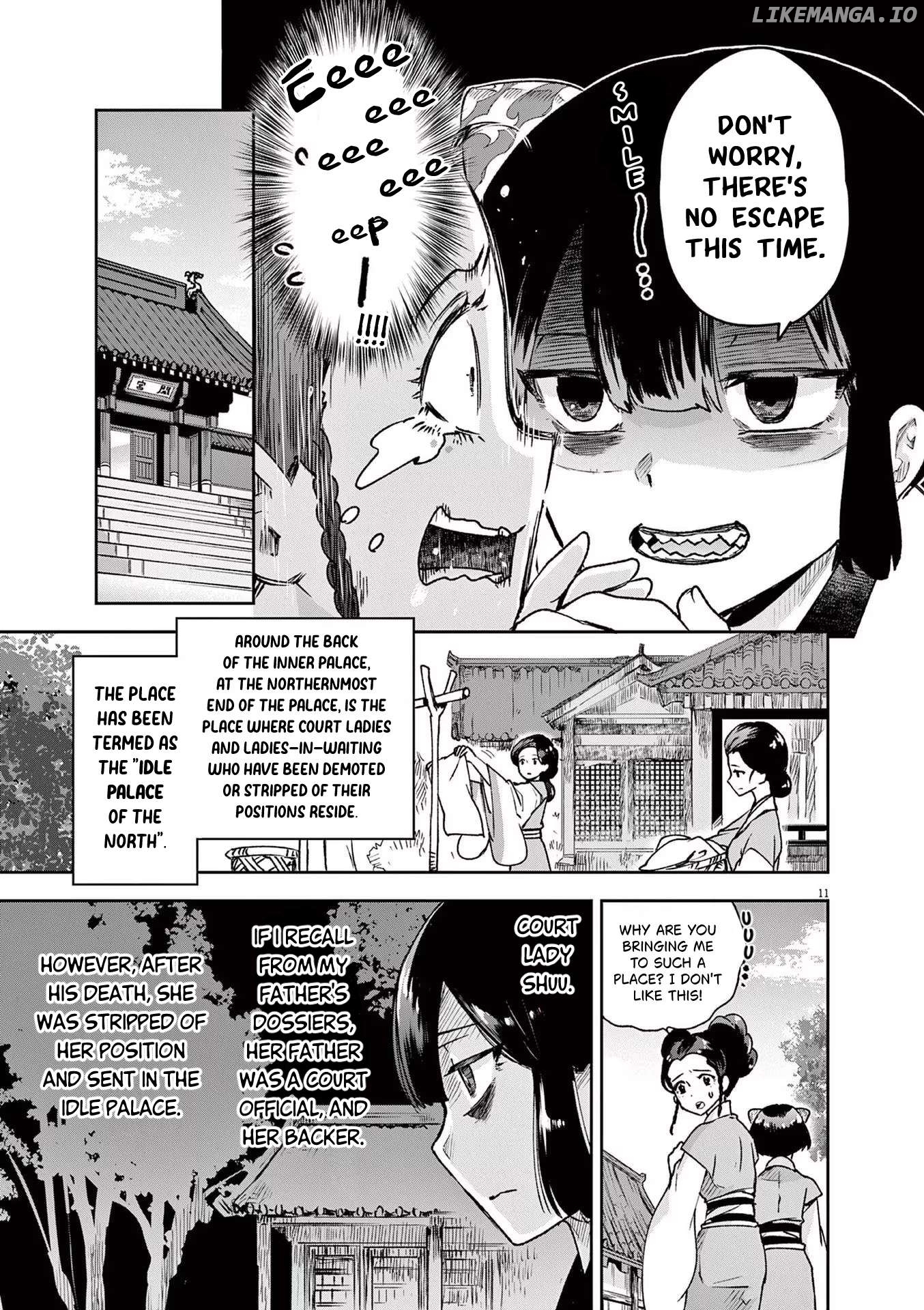 Ansatsu Koukyuu ~Ansatsu Nyokan Karin wa Yuttari Ikitai~ Chapter 2 - page 11