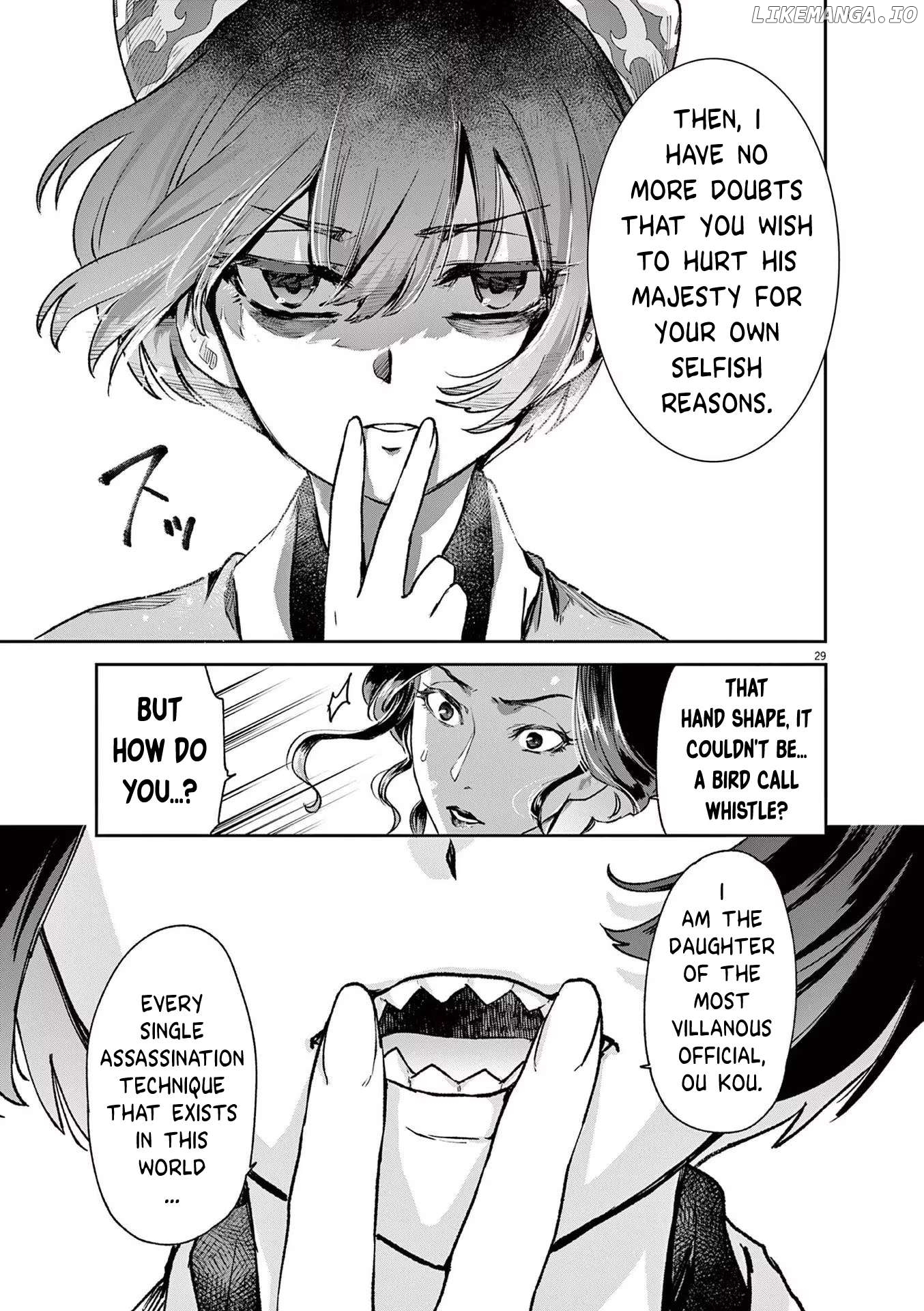 Ansatsu Koukyuu ~Ansatsu Nyokan Karin wa Yuttari Ikitai~ Chapter 2 - page 29