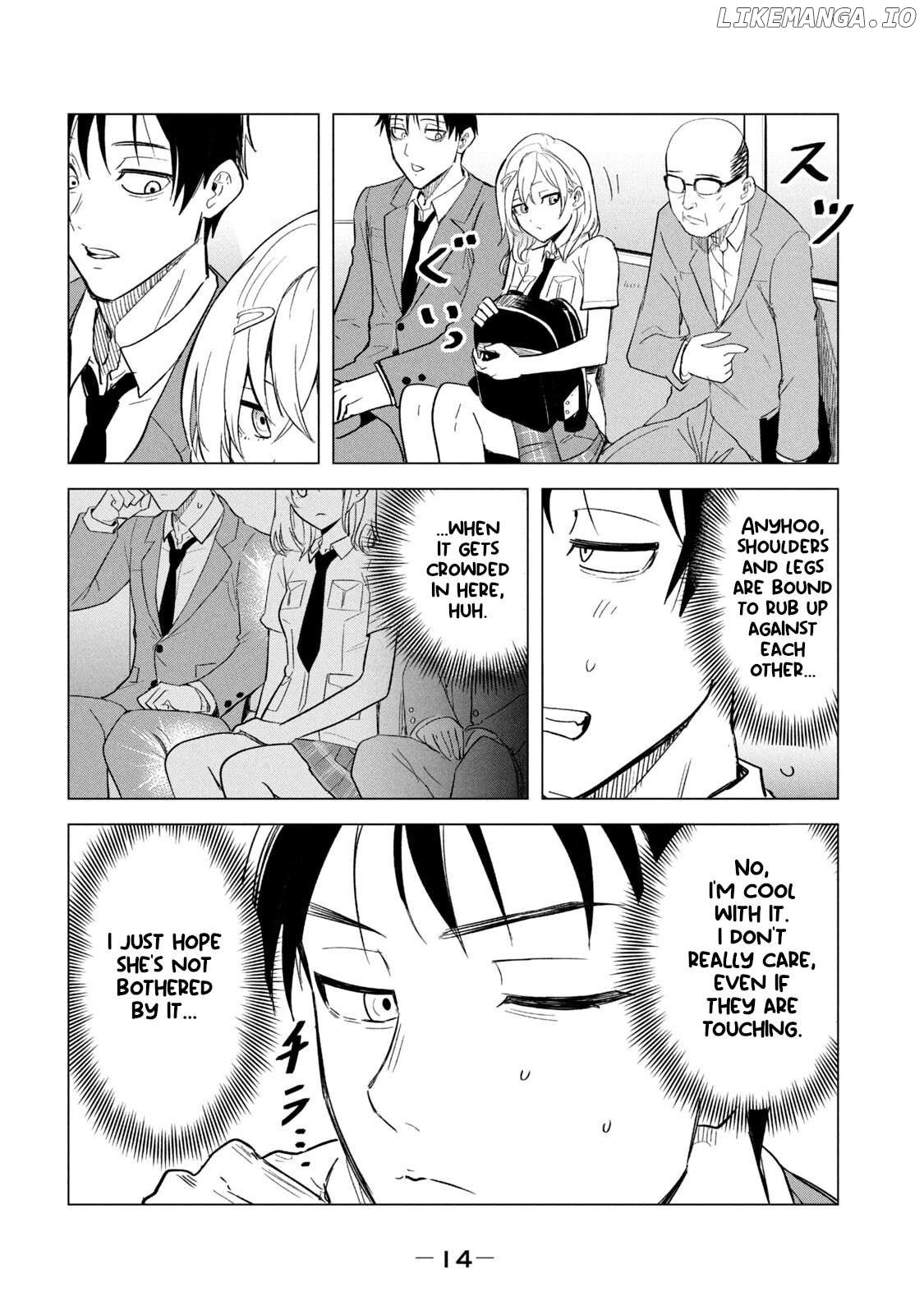 Asa no Tsuukin Densha de, Yatara to Hanashikakete Kuru Joshikousei. Chapter 1 - page 16