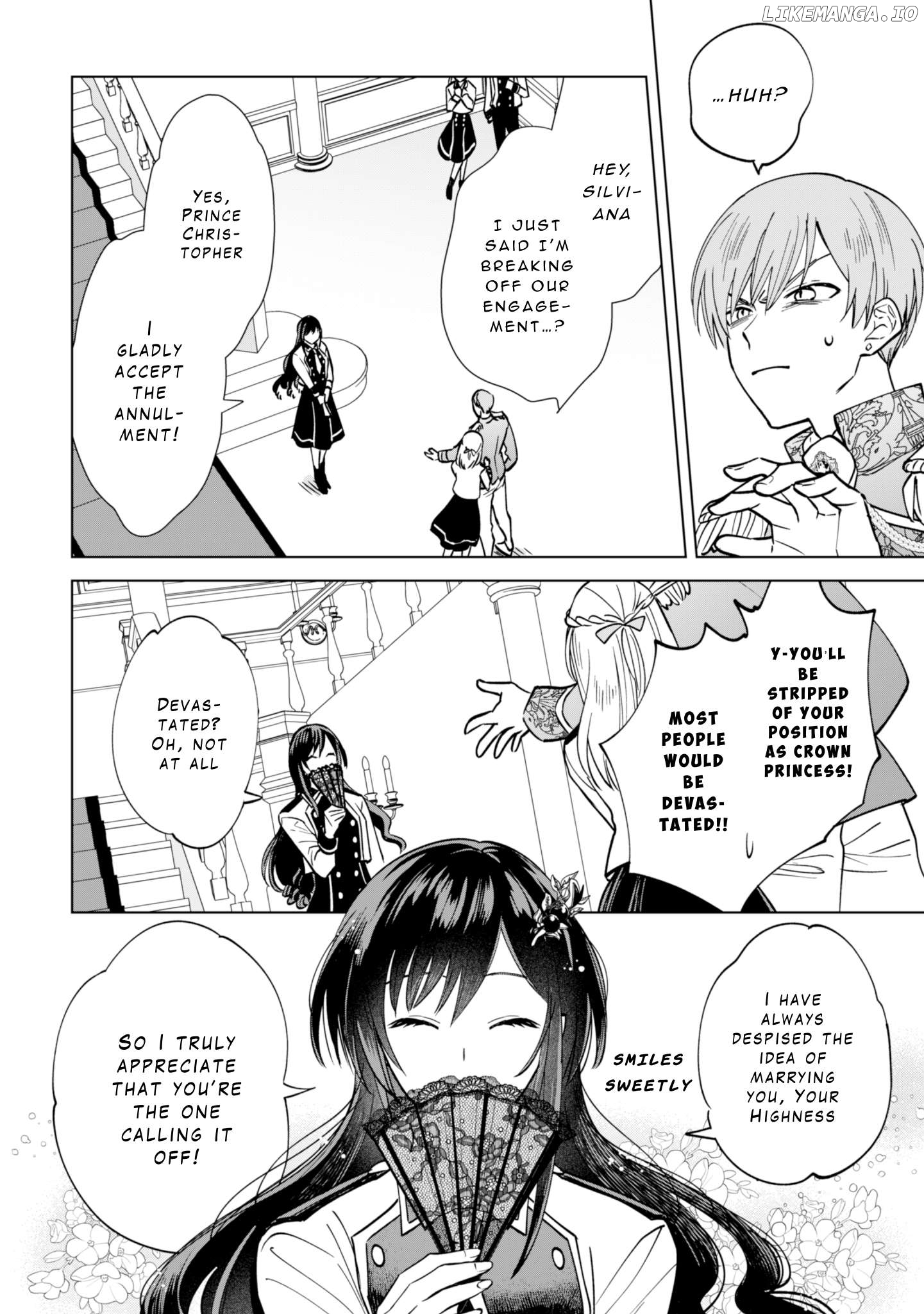 Akuyaku Reijou wa Slow Life wo Enjoy Shitai! ~Yatto Konyaku Hakisareta no ni, Daini Ouji ga Meccha Stalker Shitekurun desu kedo~ Chapter 1 - page 2