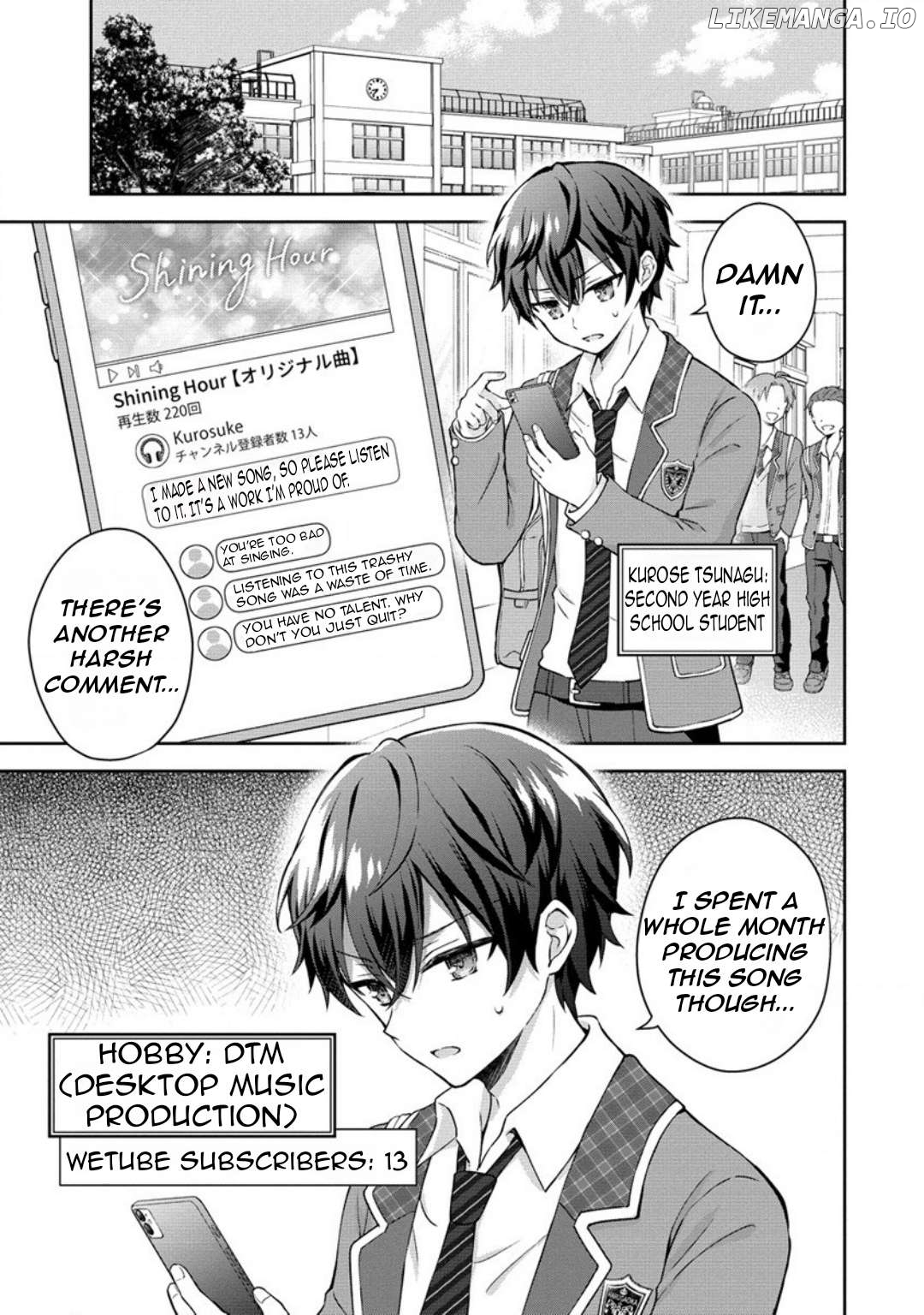 Tonari no Seki no Inkya Joshi ga Oshi Utai Datta ~Ore no Kyoku wo Uttatekure!~ Chapter 1 - page 8