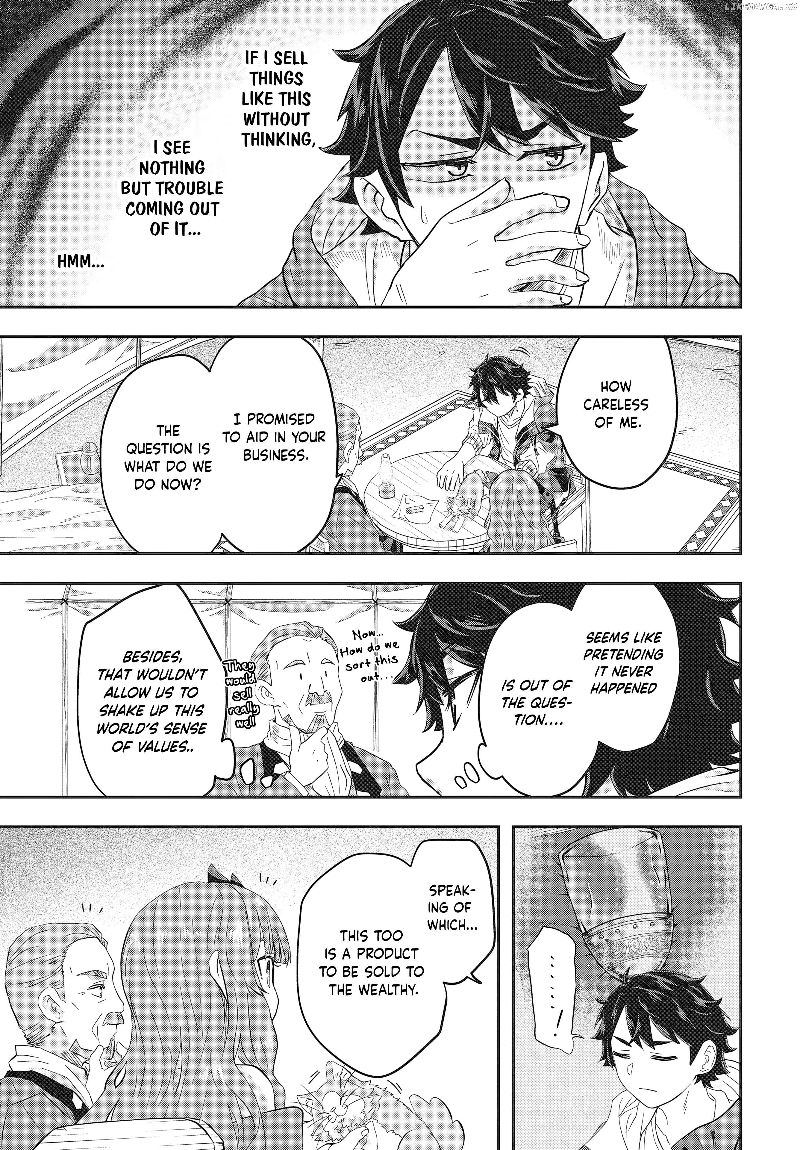 Muteki Shounin no Isekai Nariagari Monogatari ~Gendai no Seihin o Jizai ni Toriyoseru Sukiru ga Aru Node Isekai de wa Rakushoudesu~ Chapter 2 - page 21