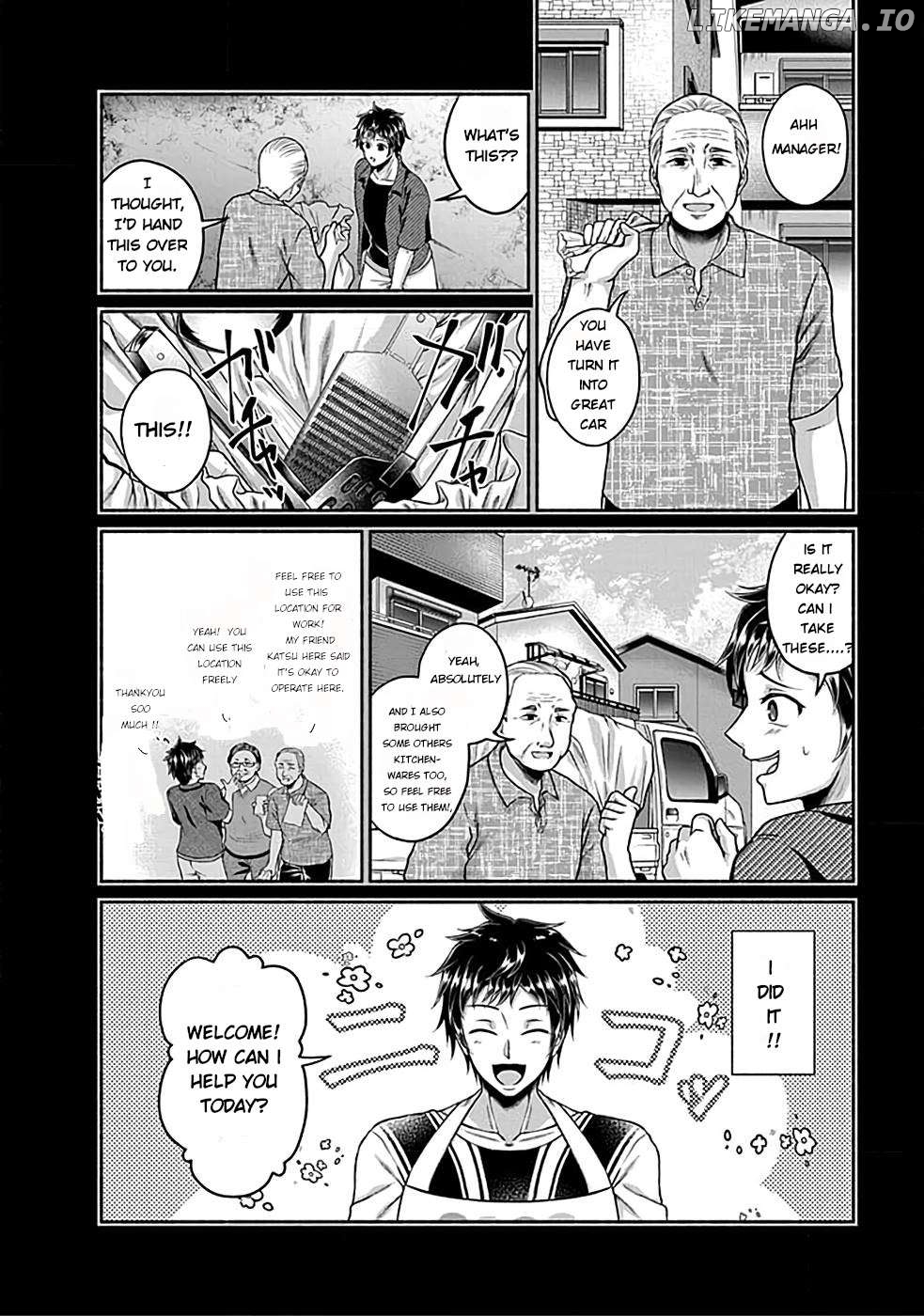 Kitchen Car "Deli-joy" - Shasou Kara Isekai e Umaimono Mitsuyu Hanbaichuu! Chapter 1.1 - page 8