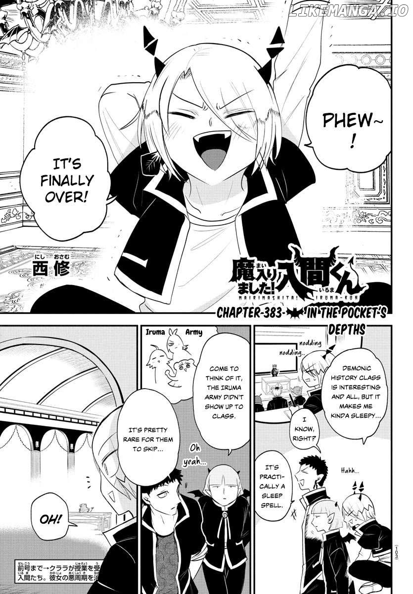 Mairimashita! Iruma-kun Chapter 383 - page 1