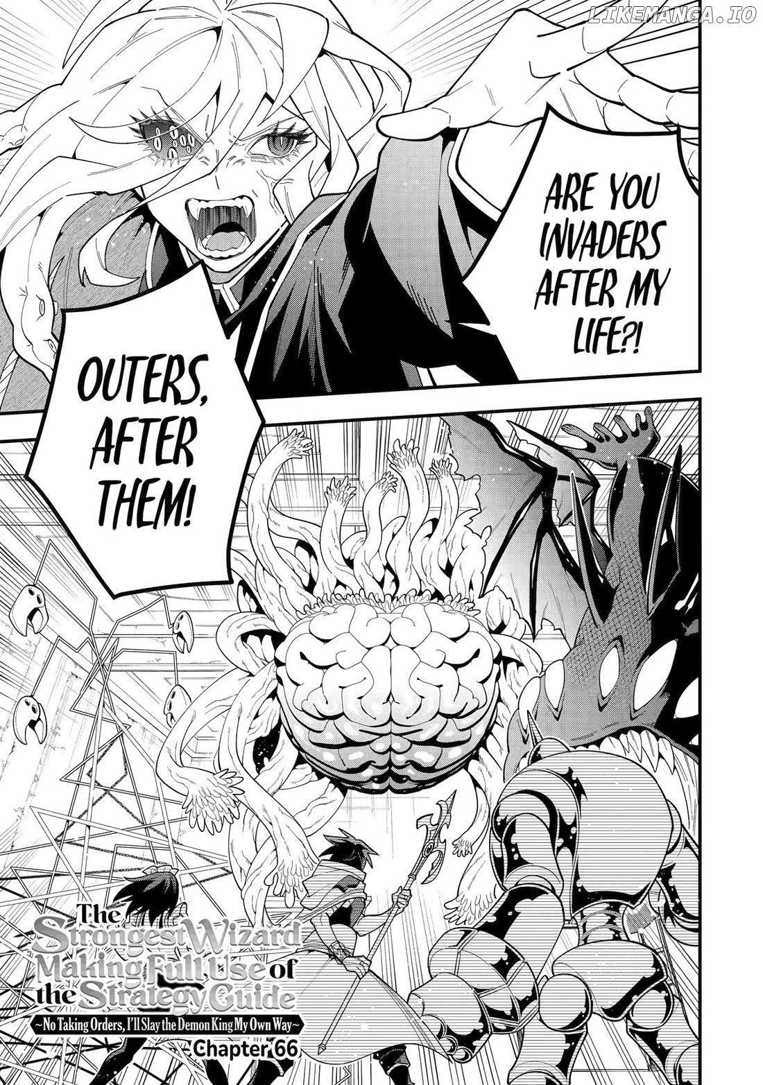 Kouryakuhon o Kushi Suru Saikyou no Mahoutsukai ~< Meirei sa Sero > to wa Iwa Senai Oreryuu Mao Tobatsu Saizen Ruuto ~ Chapter 66 - page 1