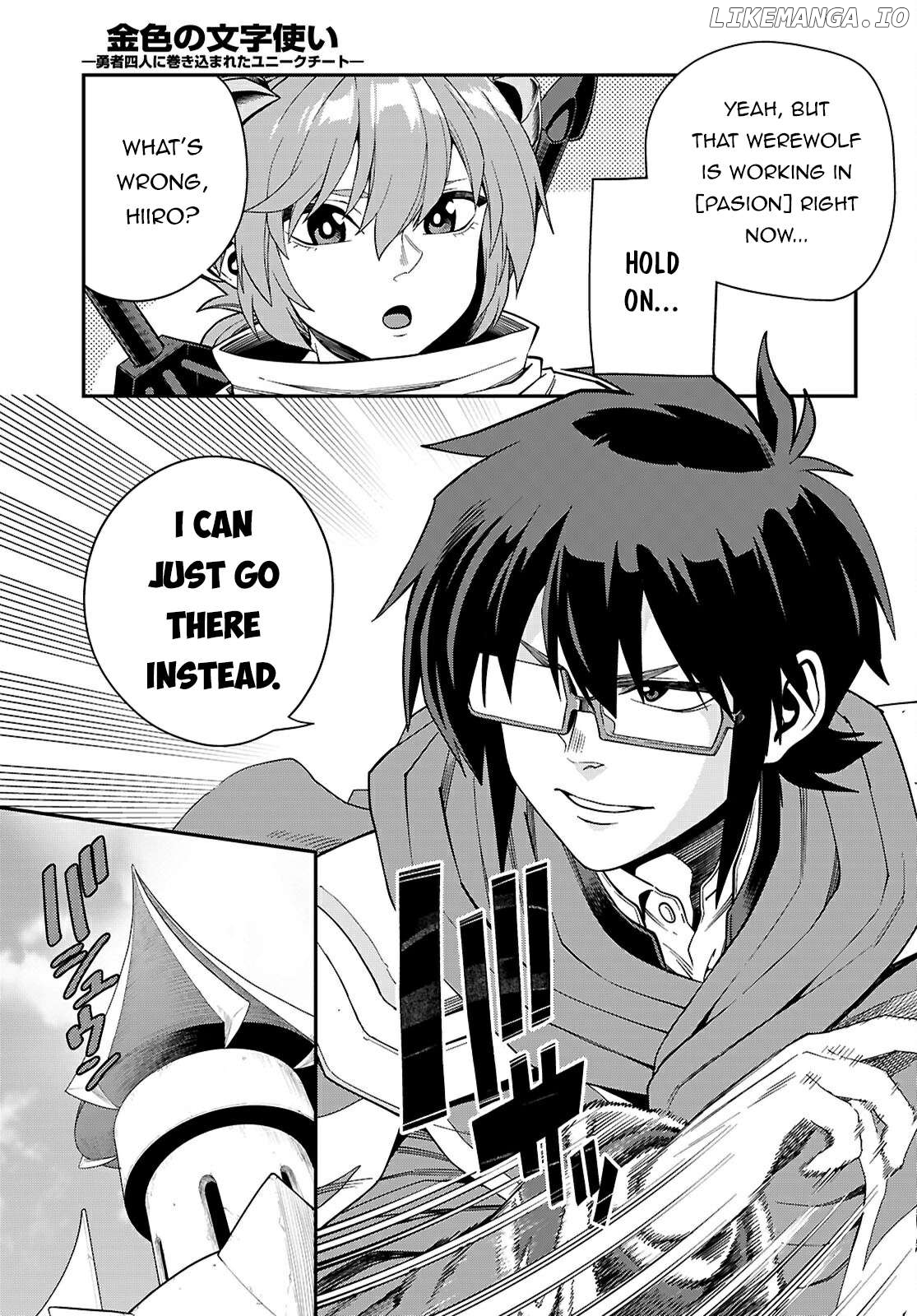 Konjiki no Moji Tsukai - Yuusha Yonin ni Makikomareta Unique Cheat Chapter 116 - page 4