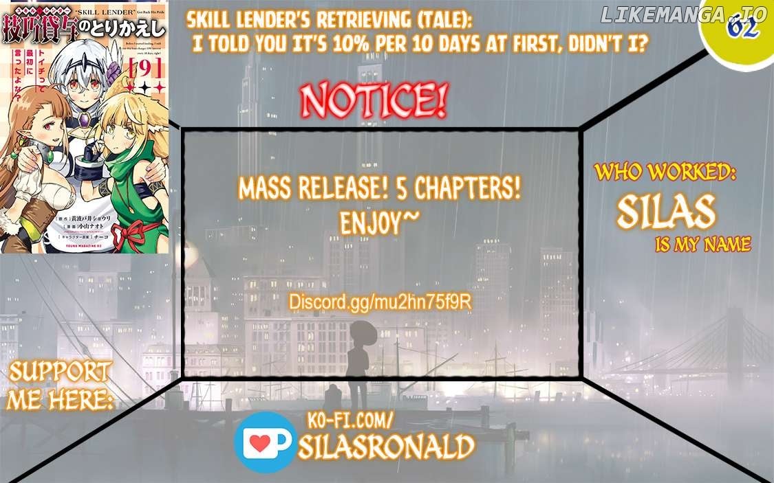 Skill Lender’s retrieving (Tale) ~I told you it’s 10% per 10 days at first, didn’t I~ Chapter 62 - page 1
