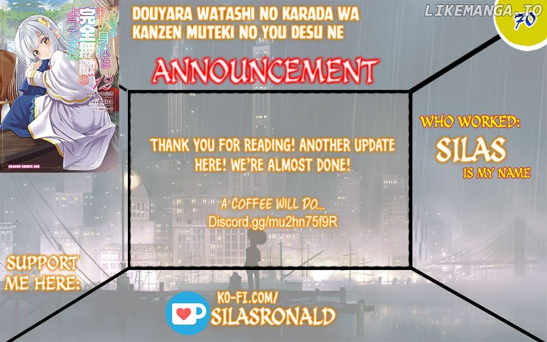 Douyara Watashi No Karada Wa Kanzen Muteki No You Desu Ne Chapter 70 - page 1