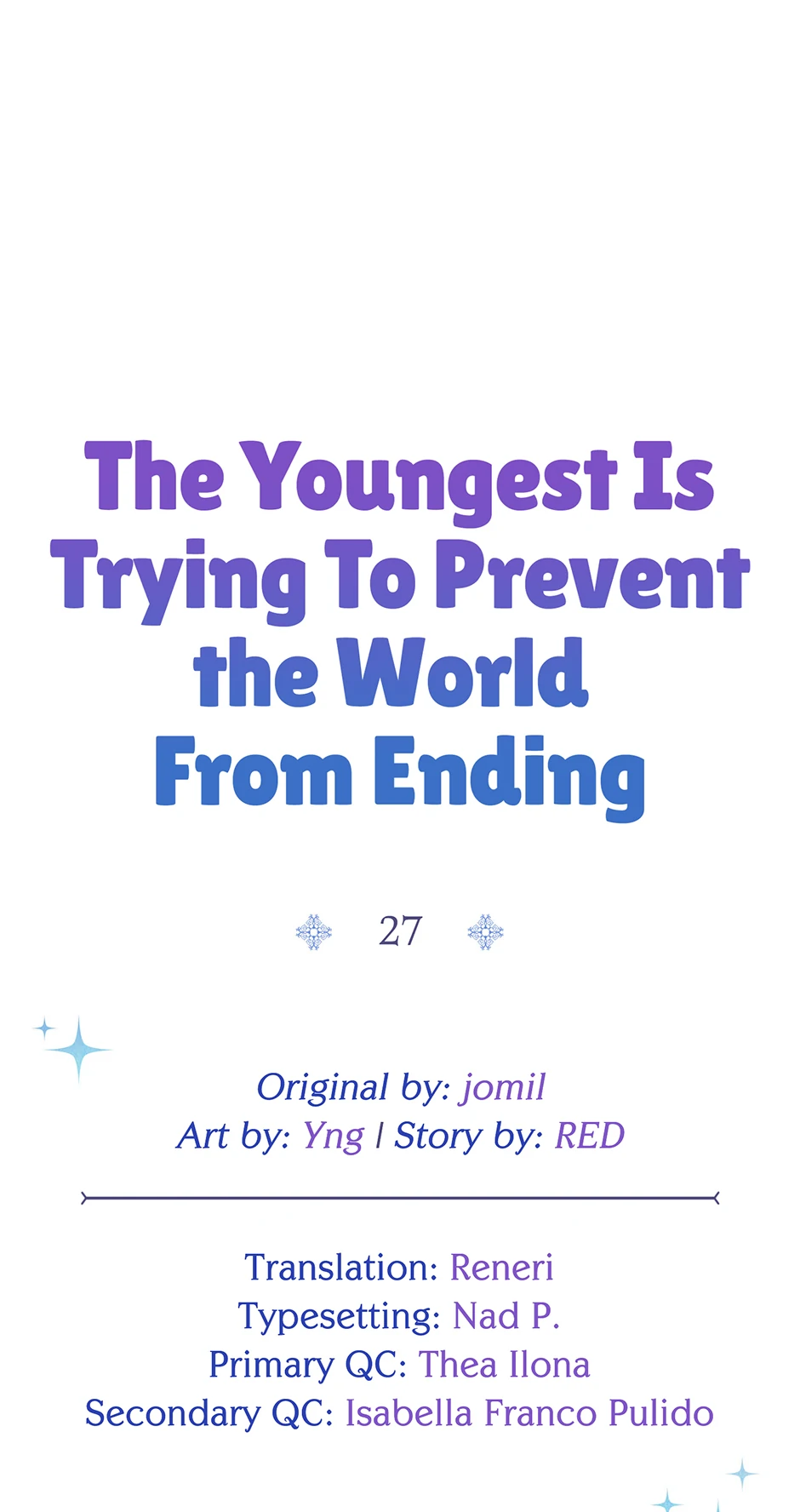 The Youngest Child of the Family Is Preventing the World From Ending Chapter 27 - page 32