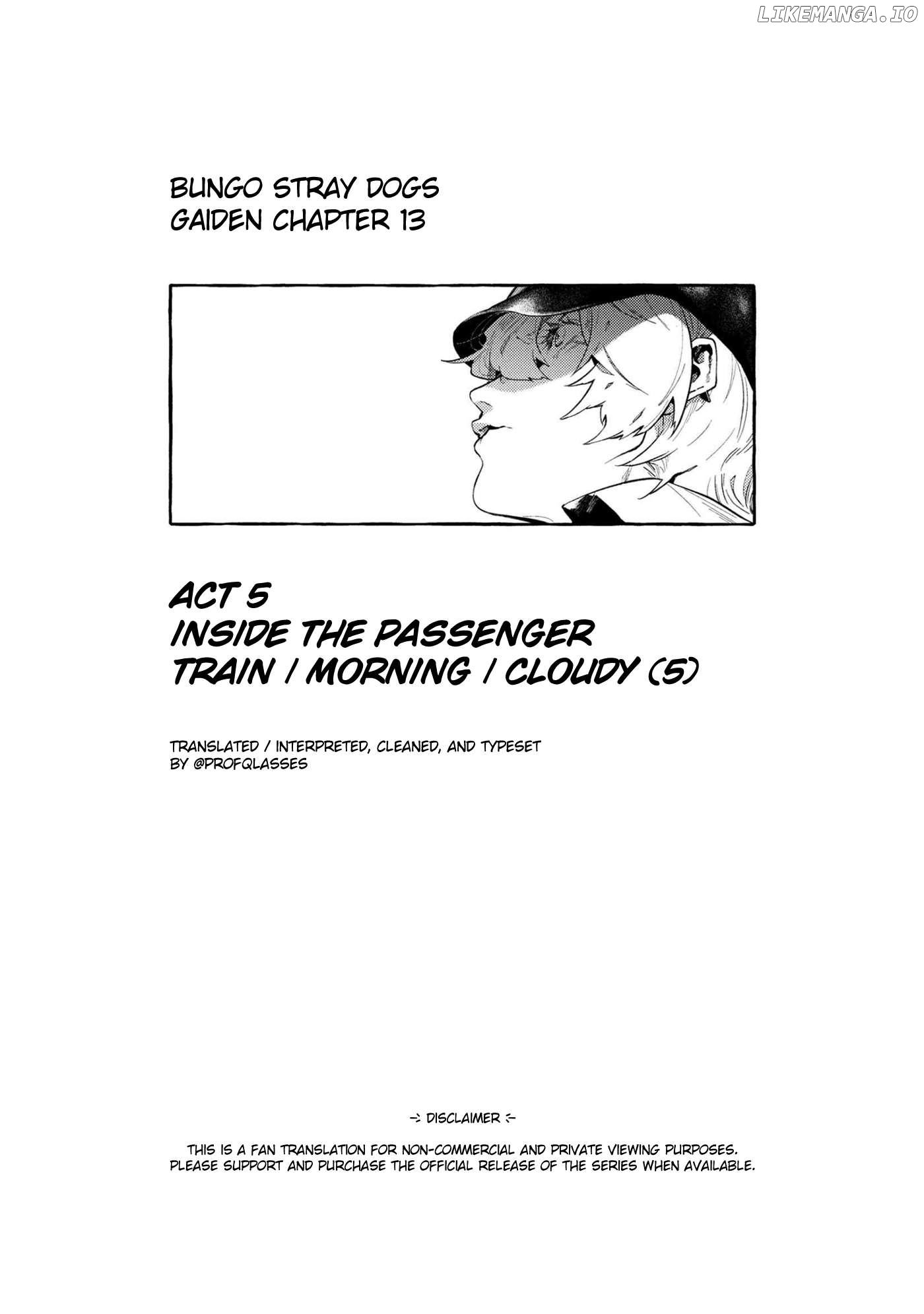 Bungou Stray Dogs Gaiden: Ayatsuji Yukito VS. Kyougoku Natsuhiko Chapter 13 - page 1