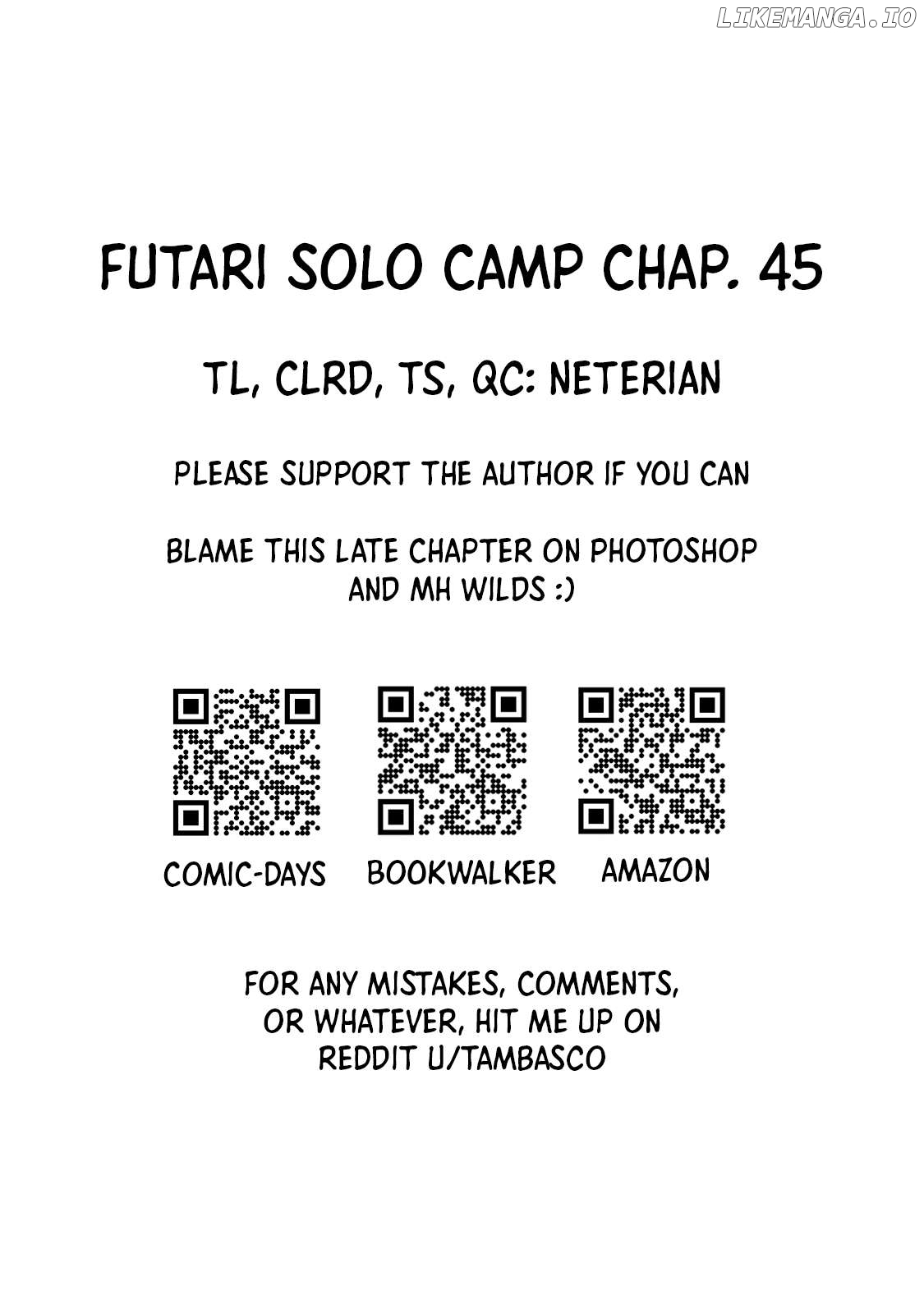 Futari Solo Camp Chapter 45 - page 1