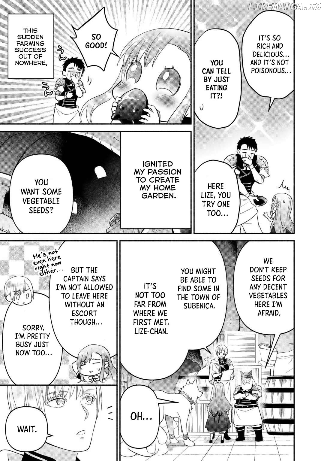 Tensei Youjo. Kamikemono to Ouji to, Saikyou no Ojisan Youhei-dan no Naka de Ikiru. Chapter 15 - page 22