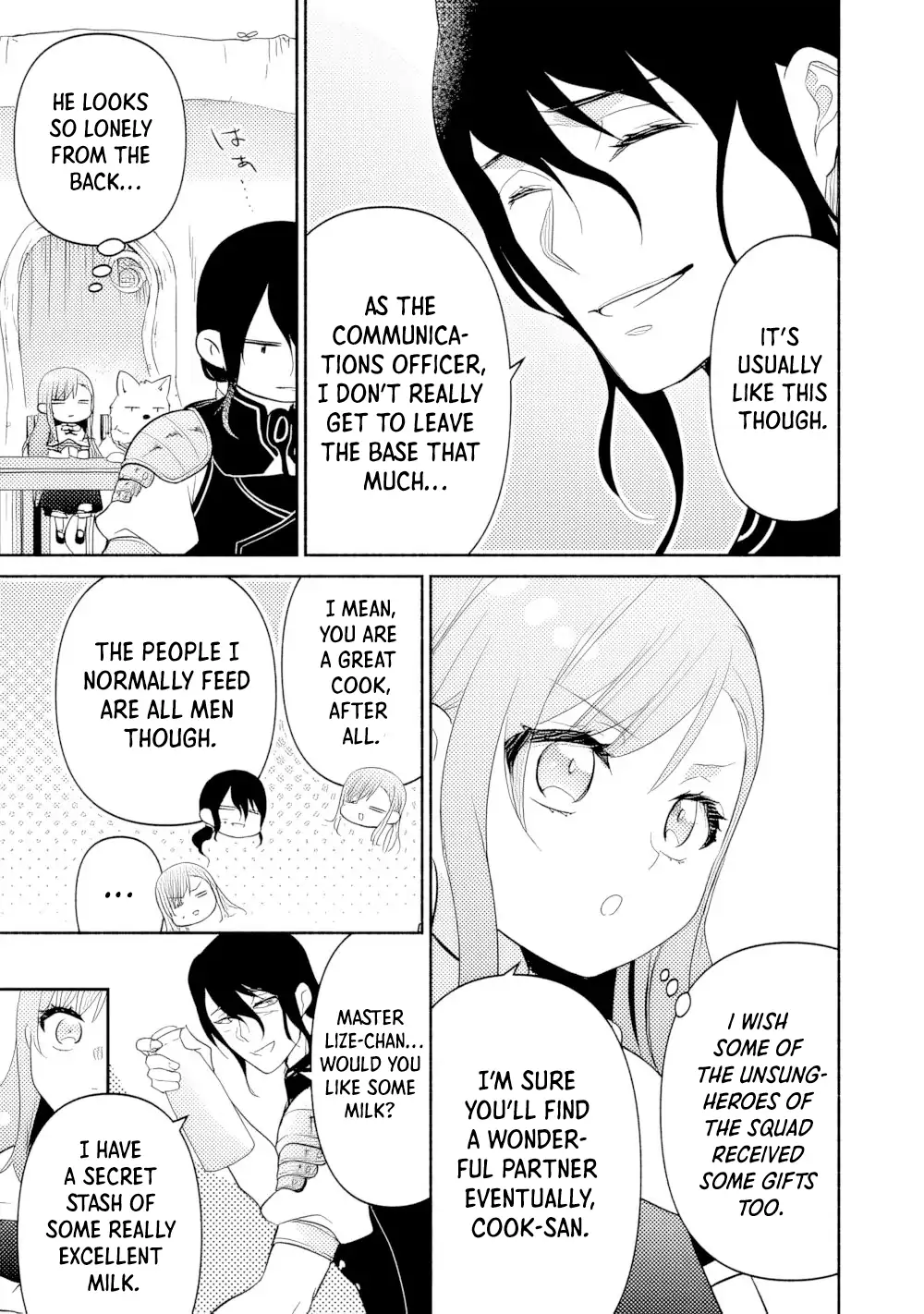 Tensei Youjo. Kamikemono to Ouji to, Saikyou no Ojisan Youhei-dan no Naka de Ikiru. Chapter 16 - page 23