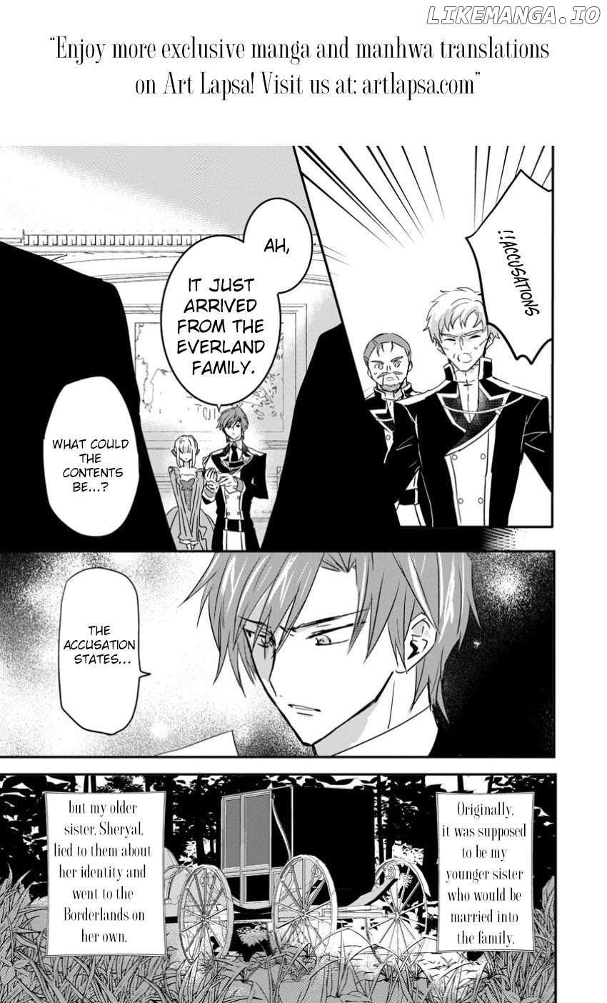 "Omae ga Kawari ni Shine" to Iwareta Watashi. Imouto no Migawari ni Reikoku na Henkyou Haku no Moto e Totsugi, Shiawase wo Teniireru Chapter 10 - page 2