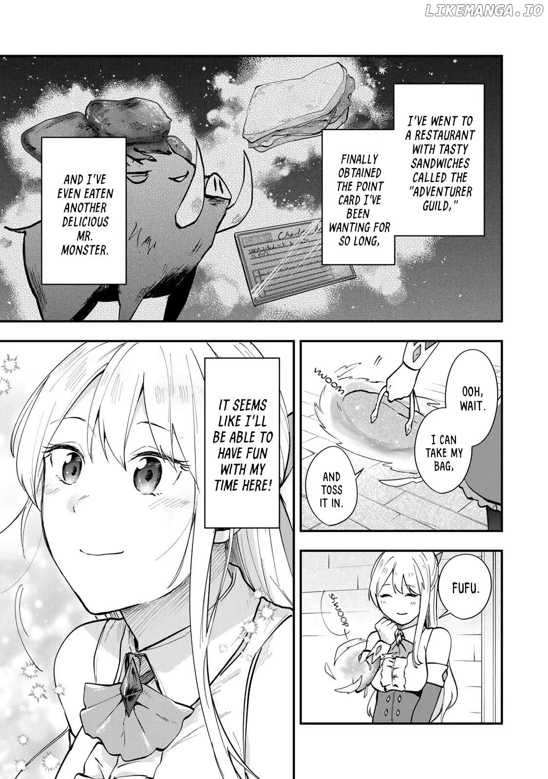 [Pakupaku desu wa] Tsuihousareta Ojou-sama no "Monster wo Taberu Hodo Tsuyoku Naru" Skill wa, 1-shoku de 1 Level Up suru Zendaimimon no Saikyou Skill deshita. 3-nichi de Jinrui Saikyou ni narimashita wa~! Chapter 4 - page 13
