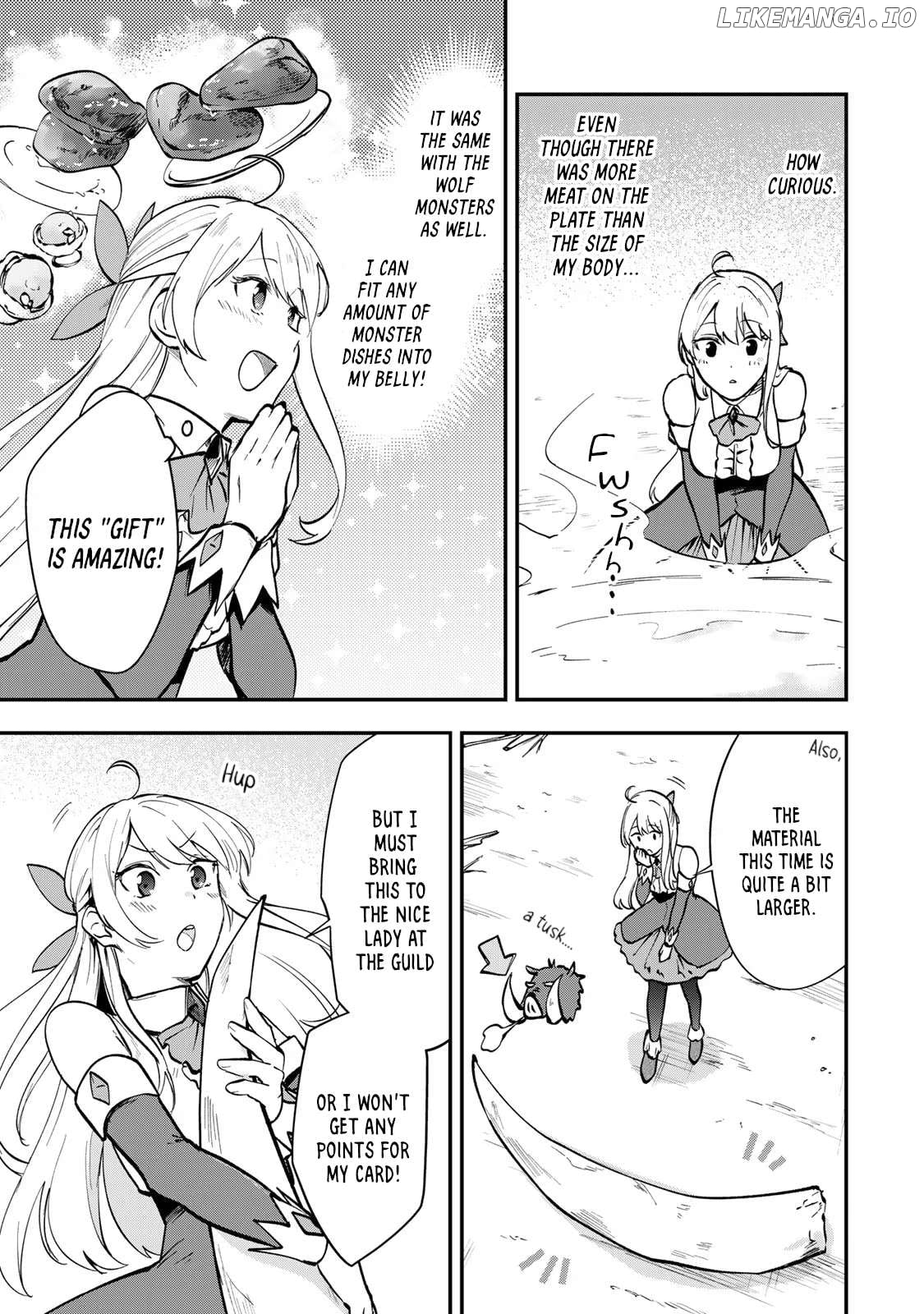 [Pakupaku desu wa] Tsuihousareta Ojou-sama no "Monster wo Taberu Hodo Tsuyoku Naru" Skill wa, 1-shoku de 1 Level Up suru Zendaimimon no Saikyou Skill deshita. 3-nichi de Jinrui Saikyou ni narimashita wa~! Chapter 4 - page 3