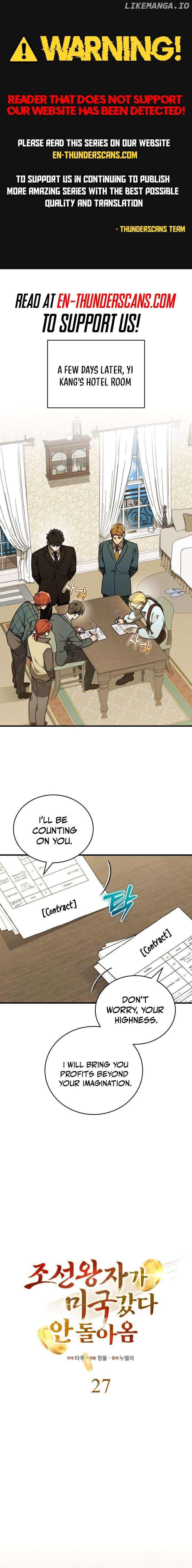 The Joseon prince went to America and didn’t return Chapter 27 - page 1