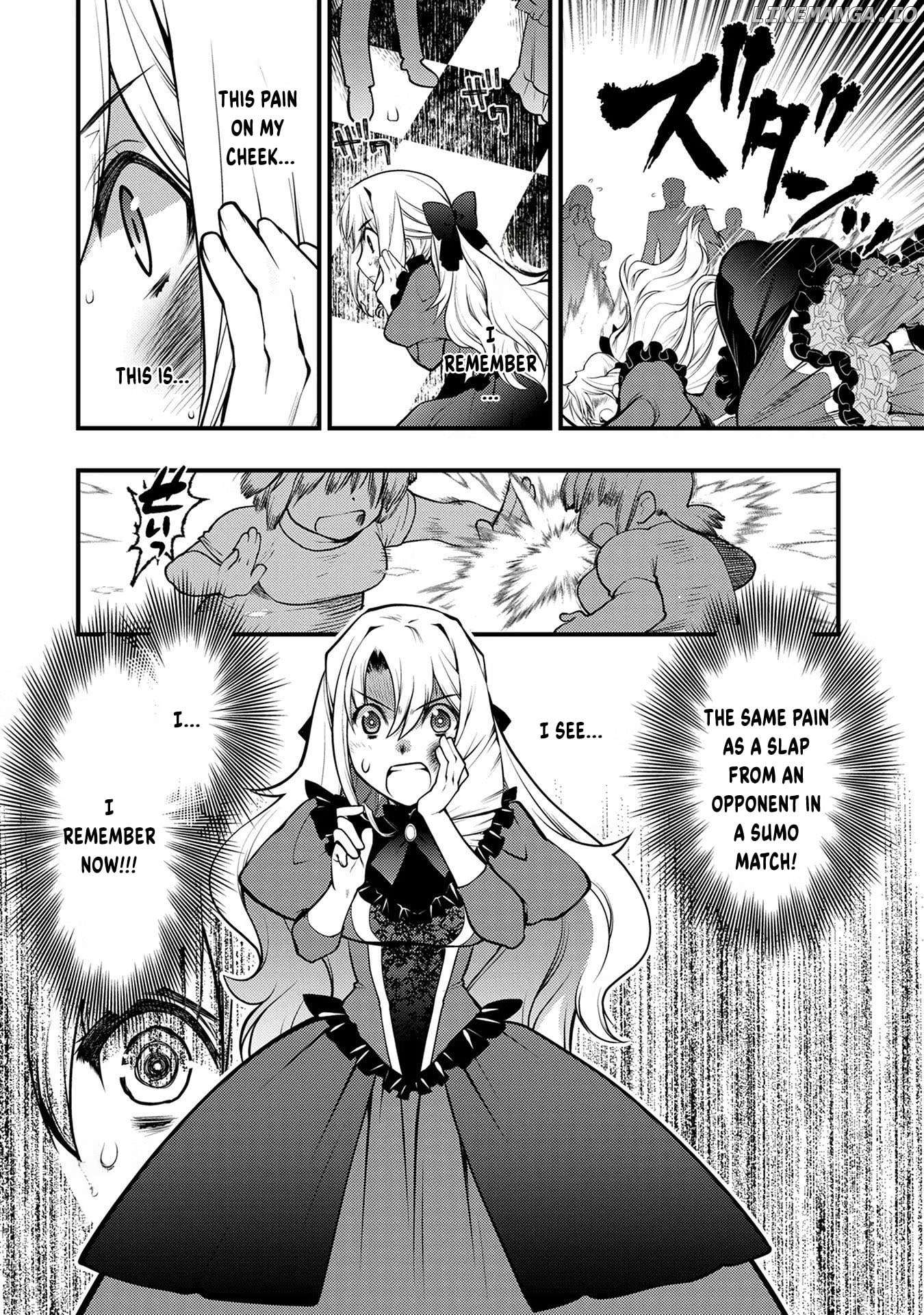 Oozumou Reijou ~Seijo ni Hirateuchi wo Kuratta Shunkan Sumou Budatta Zense wo Omoidashita Akuyaku Reijou no Watashi wa sute Neko Ouji ni Chanko wo Furumaitai Haadosukoidosukoi~ Chapter 1 - page 13