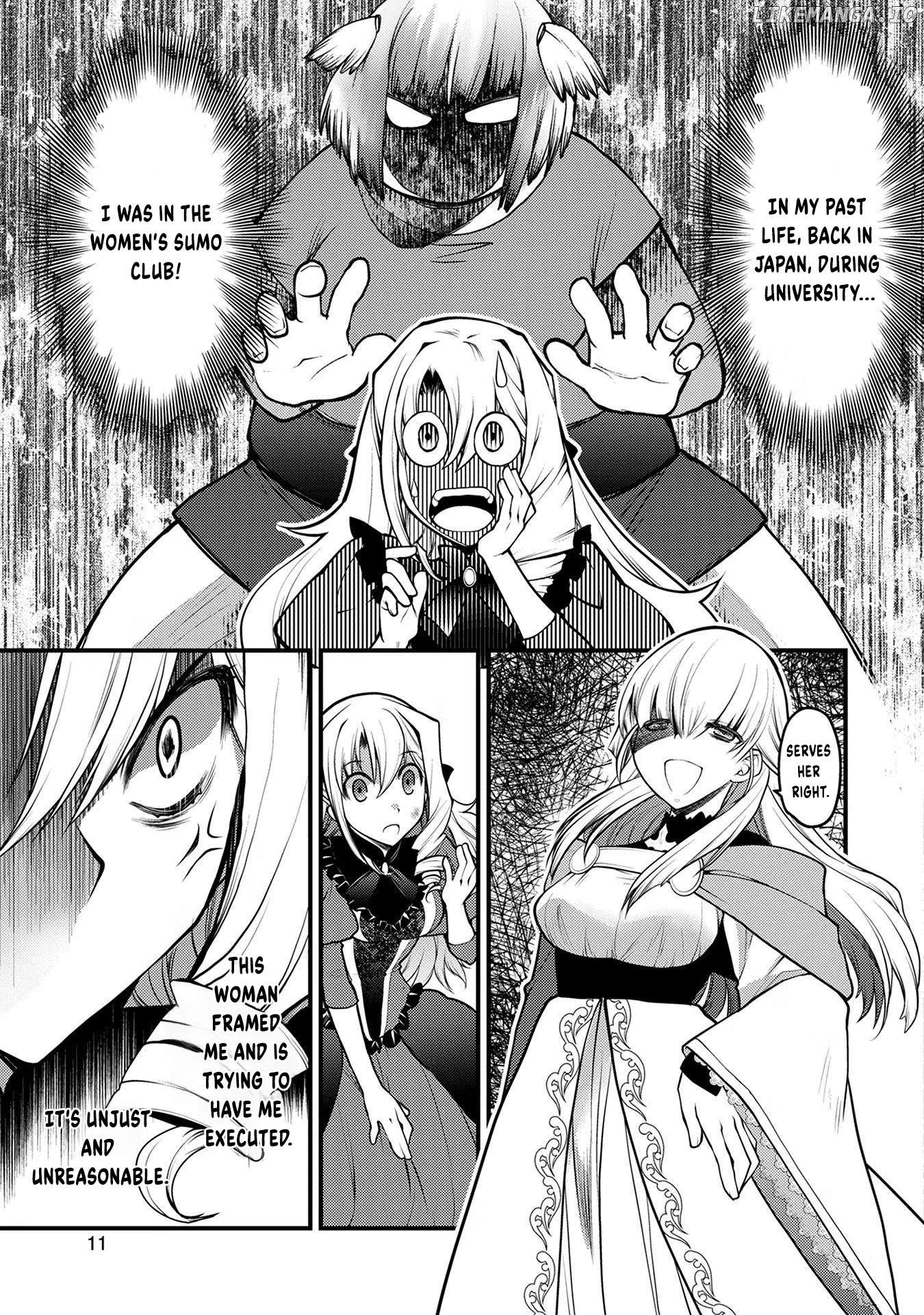 Oozumou Reijou ~Seijo ni Hirateuchi wo Kuratta Shunkan Sumou Budatta Zense wo Omoidashita Akuyaku Reijou no Watashi wa sute Neko Ouji ni Chanko wo Furumaitai Haadosukoidosukoi~ Chapter 1 - page 14