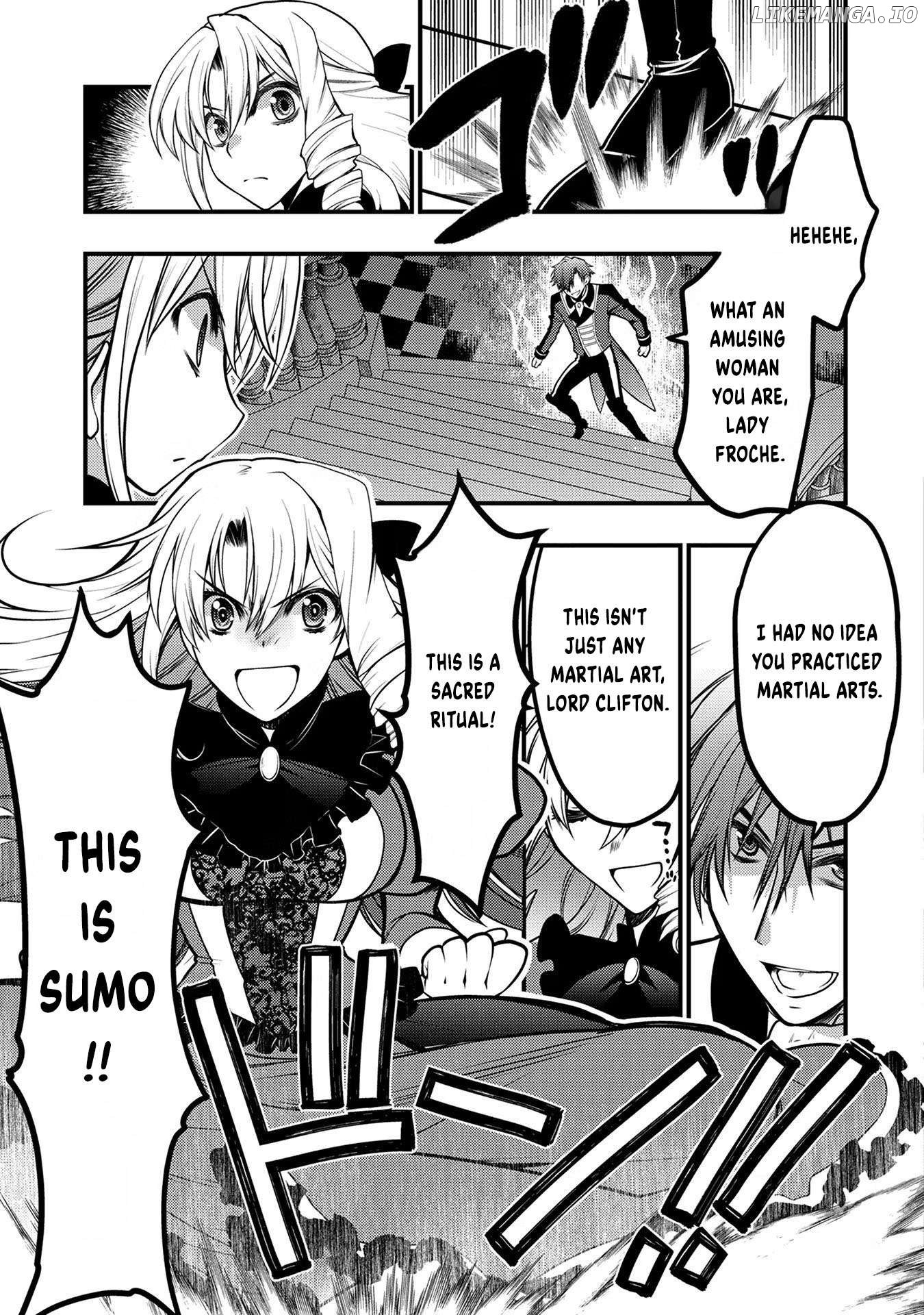 Oozumou Reijou ~Seijo ni Hirateuchi wo Kuratta Shunkan Sumou Budatta Zense wo Omoidashita Akuyaku Reijou no Watashi wa sute Neko Ouji ni Chanko wo Furumaitai Haadosukoidosukoi~ Chapter 1 - page 20