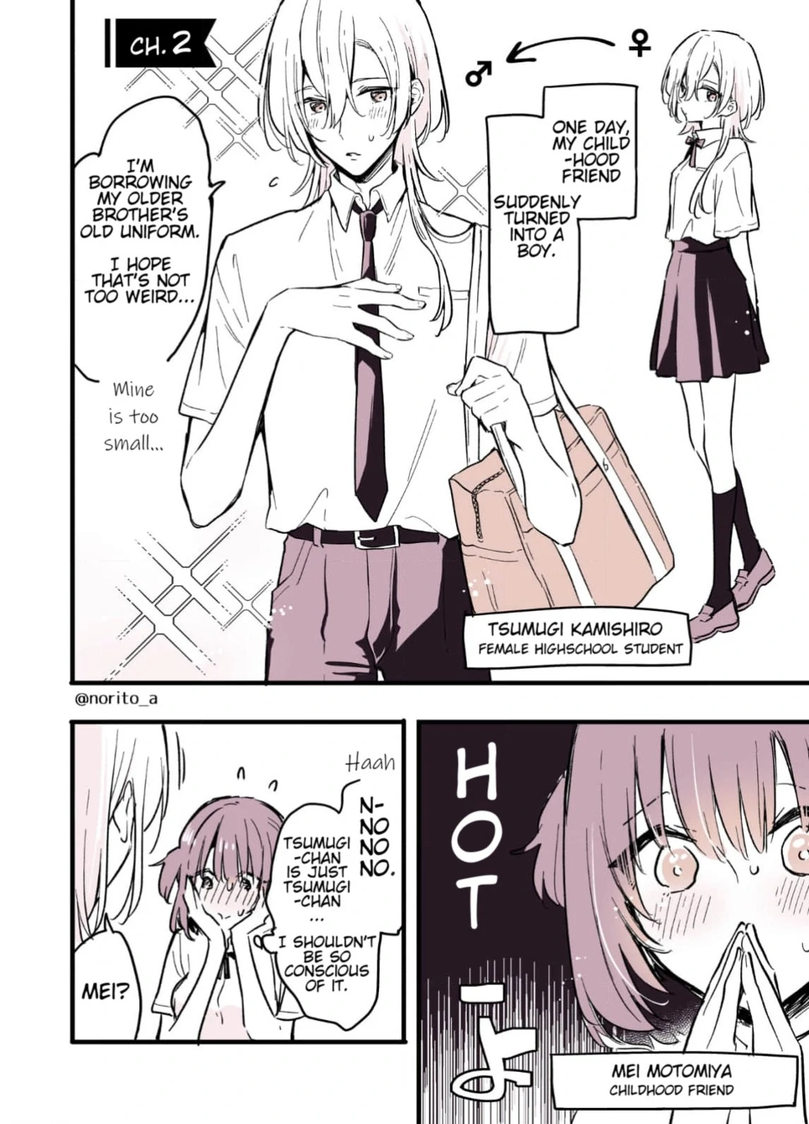A High School Girl Who Has Become a Boy Chapter 2 - page 1