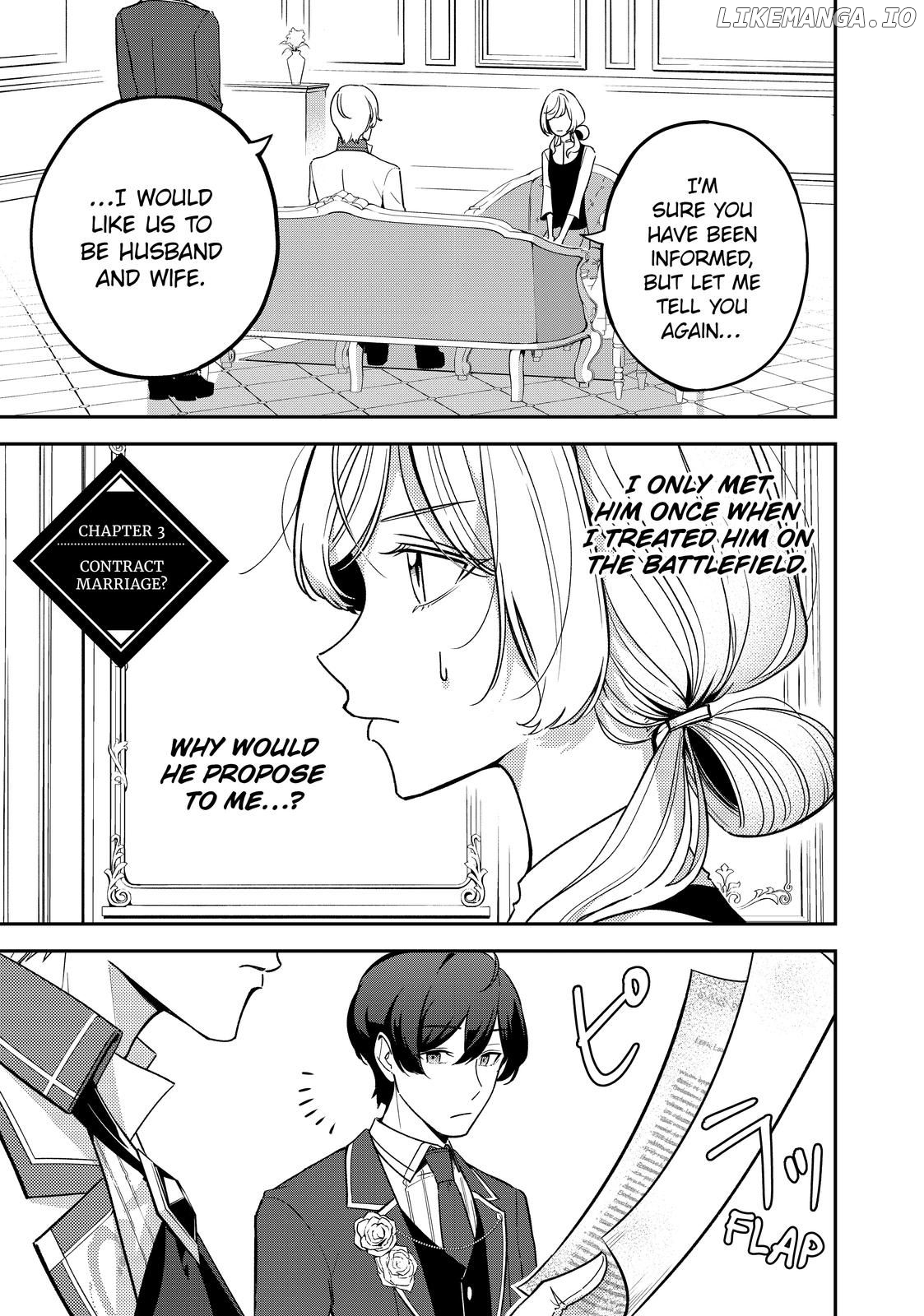 The Battlefield Saint: I Was Made to Marry a Duke Knight in Place of My Little Sister, but I’ve since Found Happiness Chapter 3 - page 1