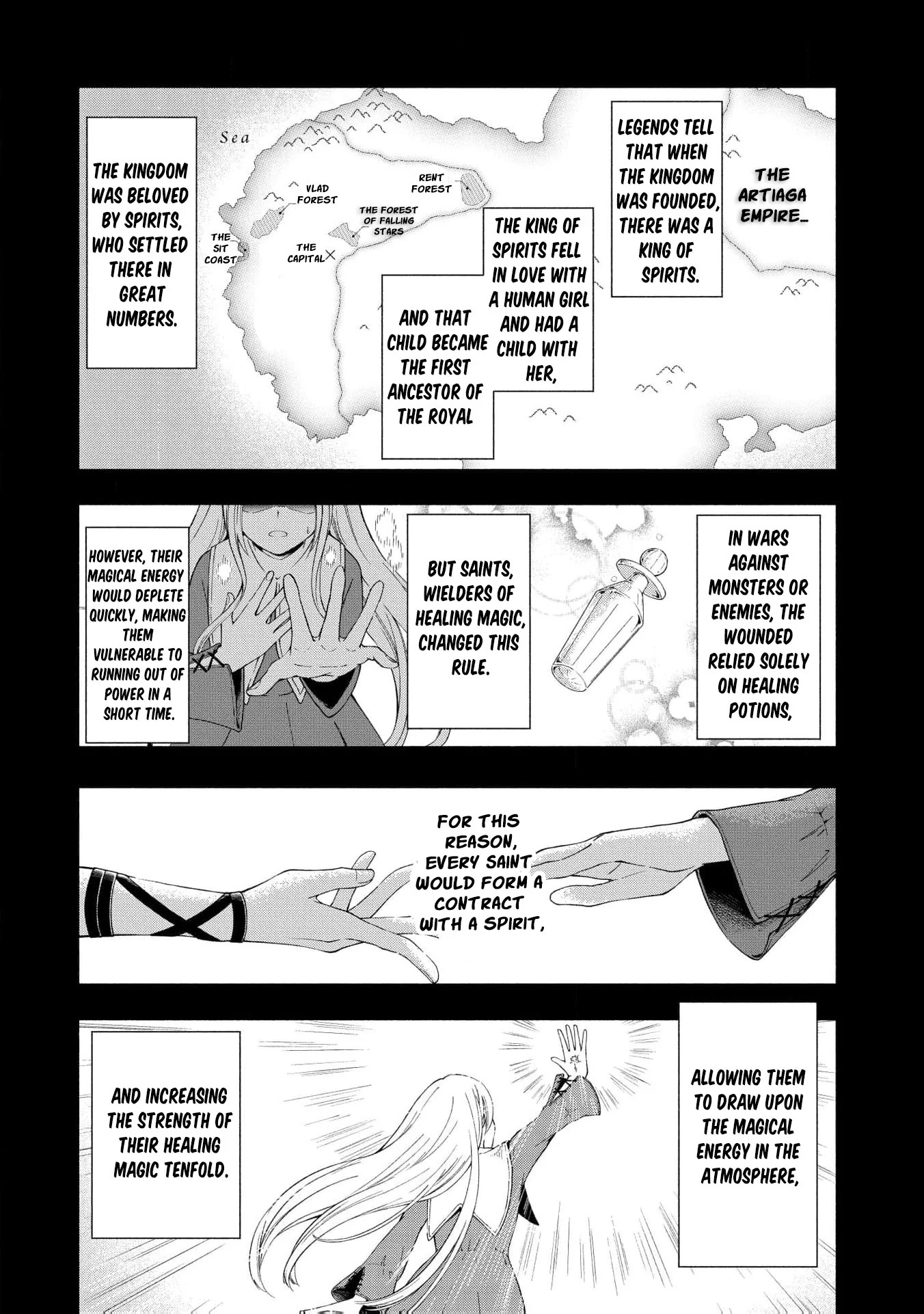 The reincarnated great saintess hides her true identity with all her might Chapter 1 - page 16