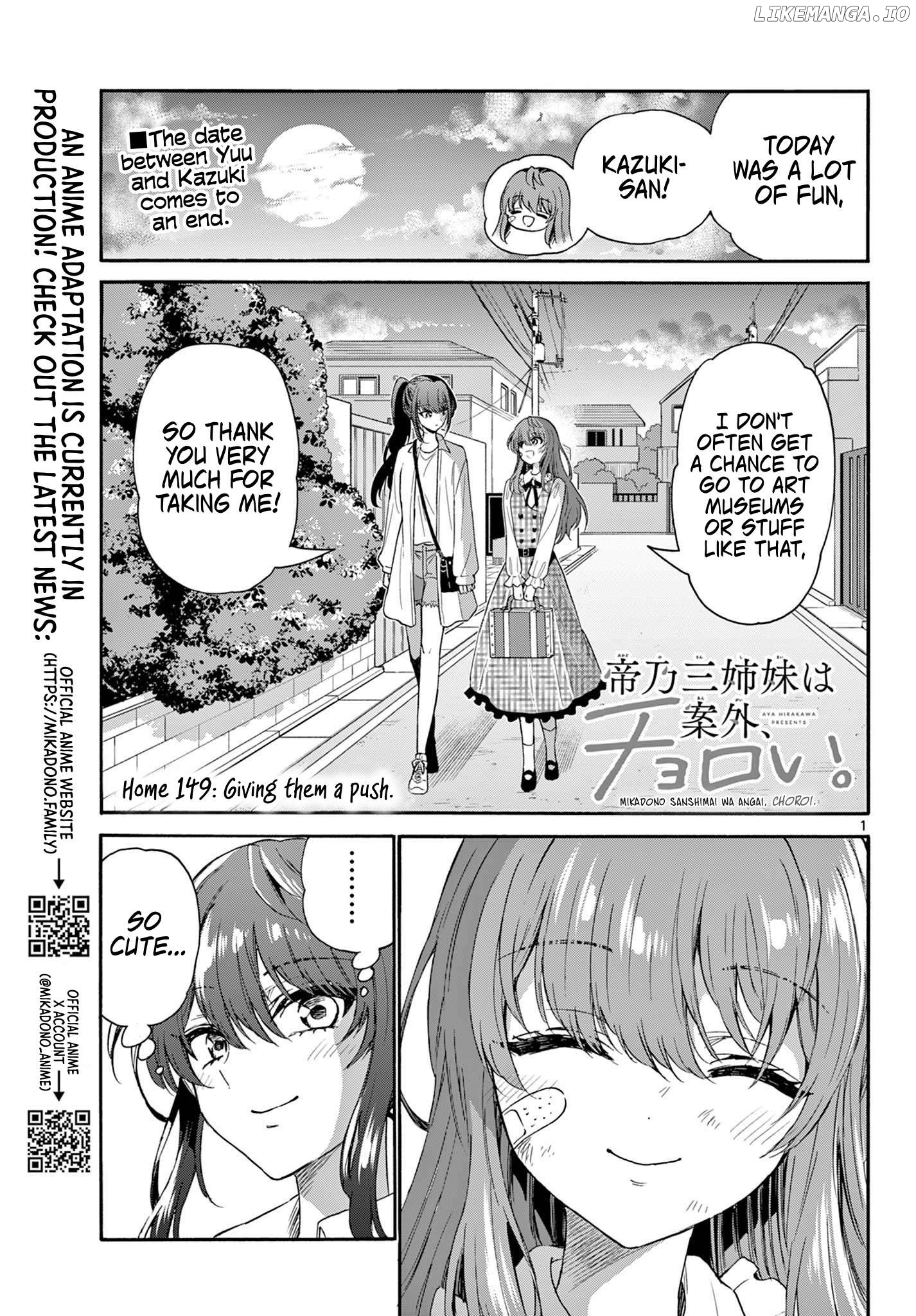 Mikadono Sanshimai Wa Angai, Choroi Chapter 149 - page 1