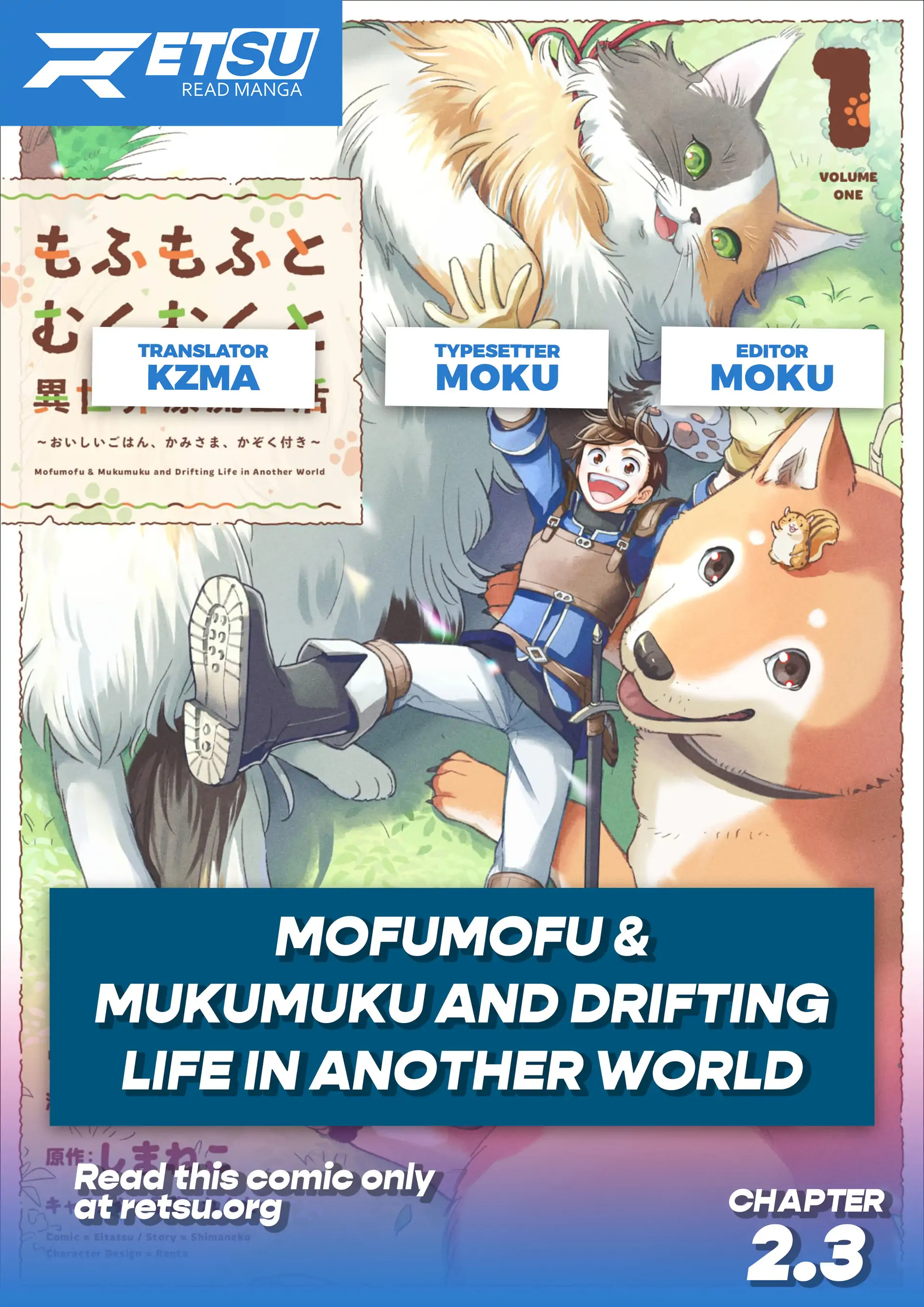 Mofumofu To Mukumuku To Isekai Hyouryuu Seikatsu Chapter 2.3 - page 1
