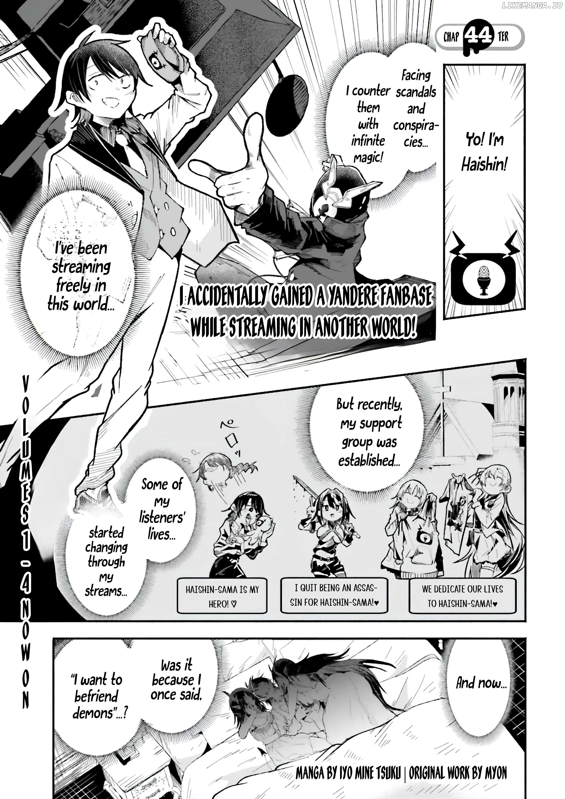 Isekai De Haishin Katsudou Wo Shitara Tairyou No Yandere Shinja Wo Umidashite Shimatta Ken Chapter 44.1 - page 1