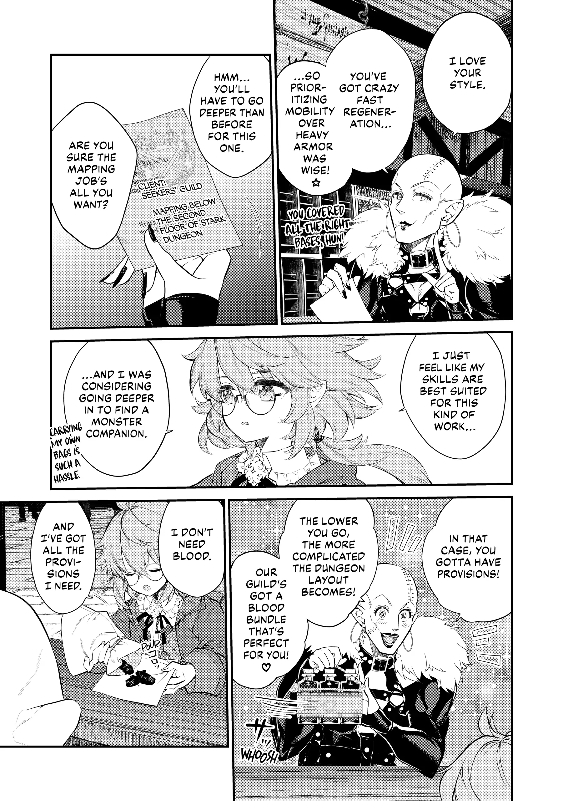 Kaketa Tsuki no Mercedes ~Kyuuketsuki no Kizoku ni Tensei Shitakedo Suterare Sounanode Dungeon wo Seihasuru~ @COMIC Chapter 5 - page 7