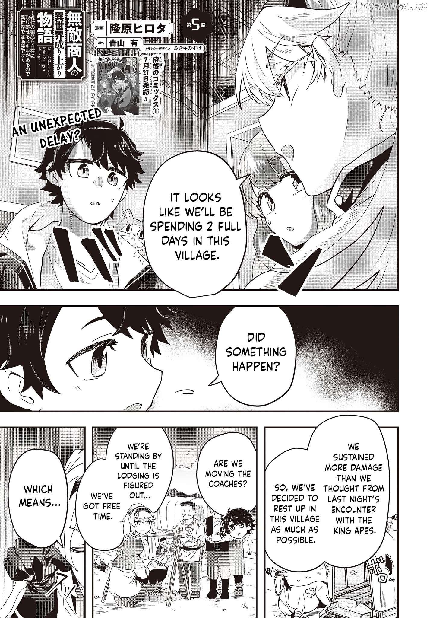 Muteki Shounin no Isekai Nariagari Monogatari ~Gendai no Seihin o Jizai ni Toriyoseru Sukiru ga Aru Node Isekai de wa Rakushoudesu~ Chapter 5 - page 1