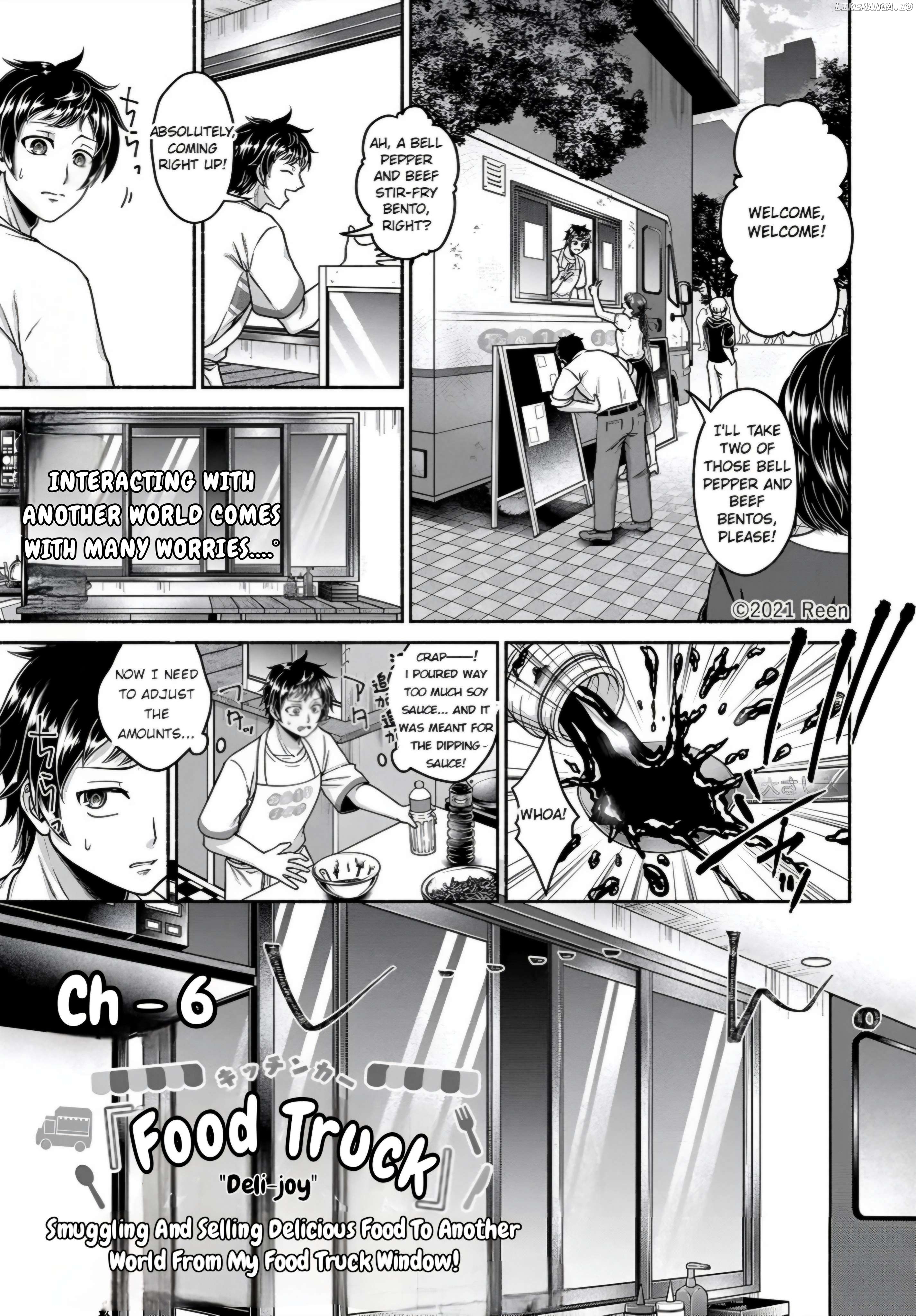 Kitchen Car "Deli-joy" - Shasou Kara Isekai e Umaimono Mitsuyu Hanbaichuu! Chapter 6 - page 2