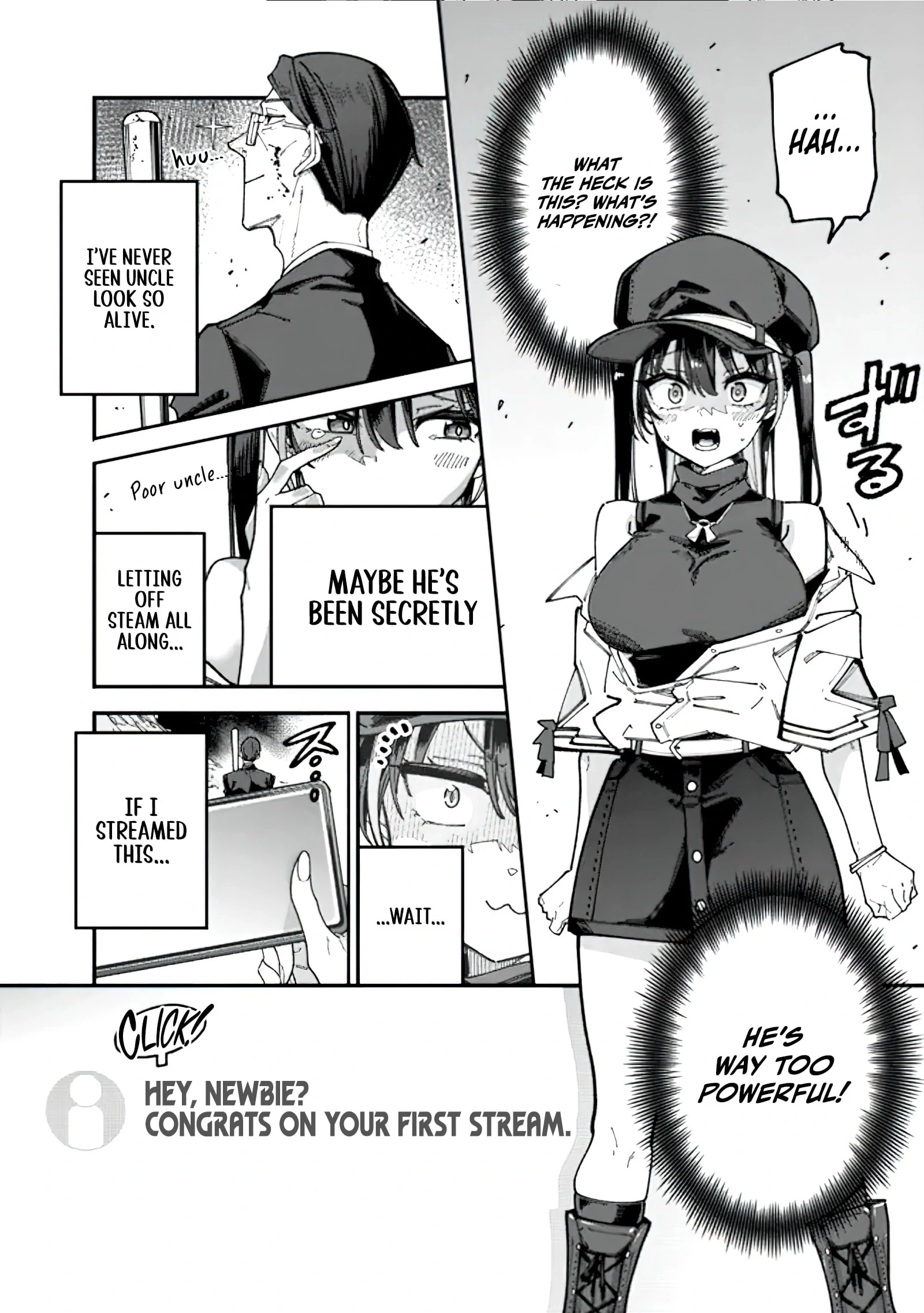 Jimi na Ojisan, Jitsu wa Eiyu Datta. -Jikaku ga Nai mama Muso Shitetara, Mei no Dungeon Haishin de Sarasareteta yo desu Chapter 1.3 - page 15