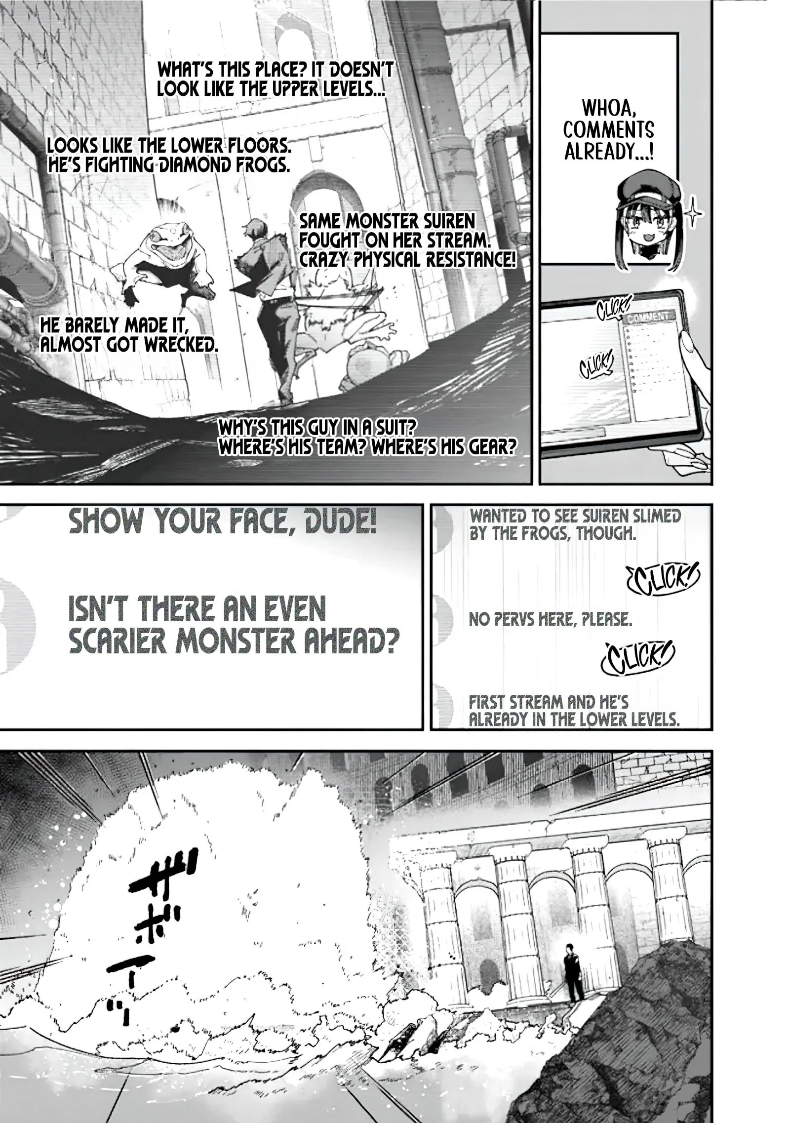 Jimi na Ojisan, Jitsu wa Eiyu Datta. -Jikaku ga Nai mama Muso Shitetara, Mei no Dungeon Haishin de Sarasareteta yo desu Chapter 1.3 - page 16