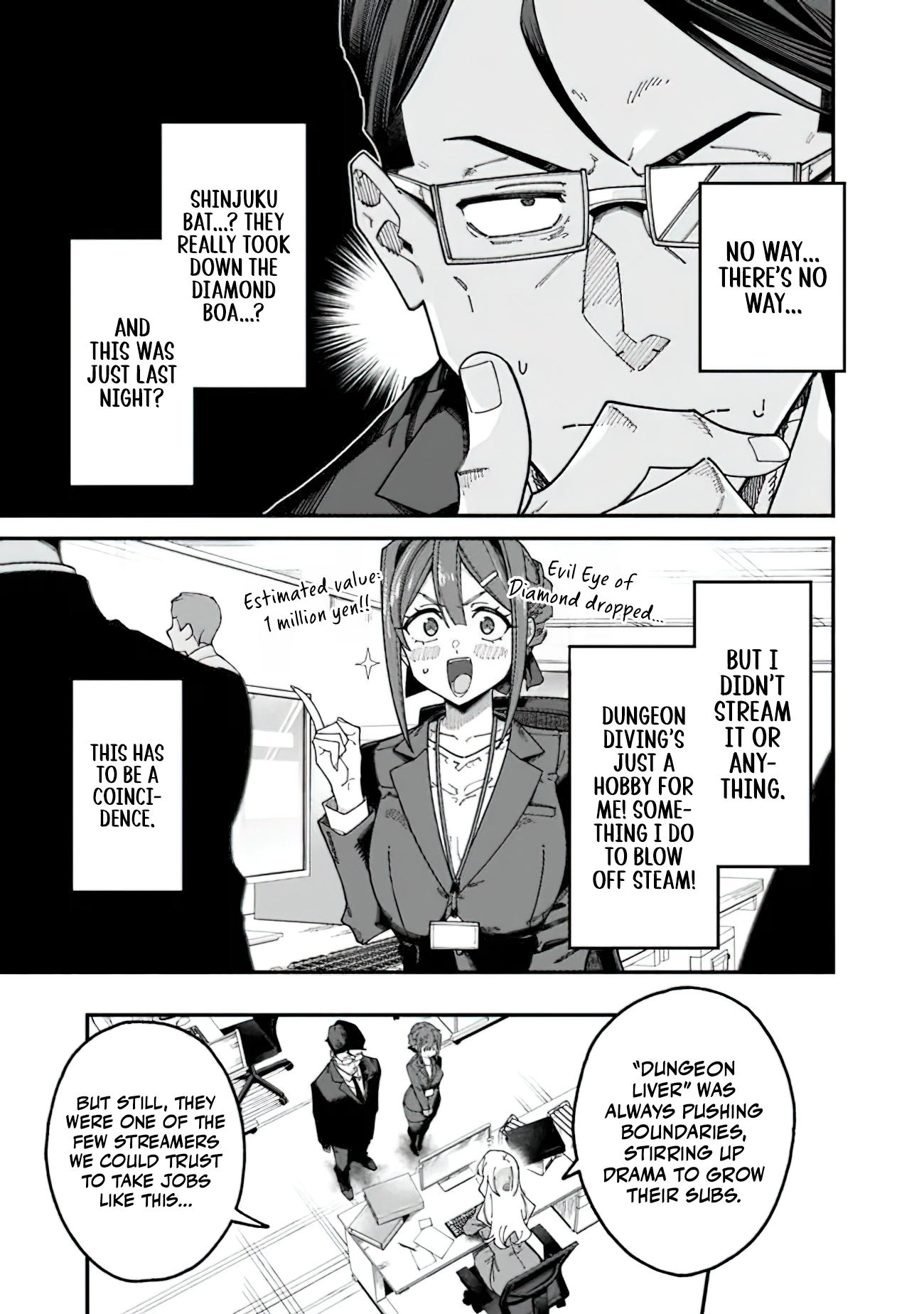 Jimi na Ojisan, Jitsu wa Eiyu Datta. -Jikaku ga Nai mama Muso Shitetara, Mei no Dungeon Haishin de Sarasareteta yo desu Chapter 3 - page 6