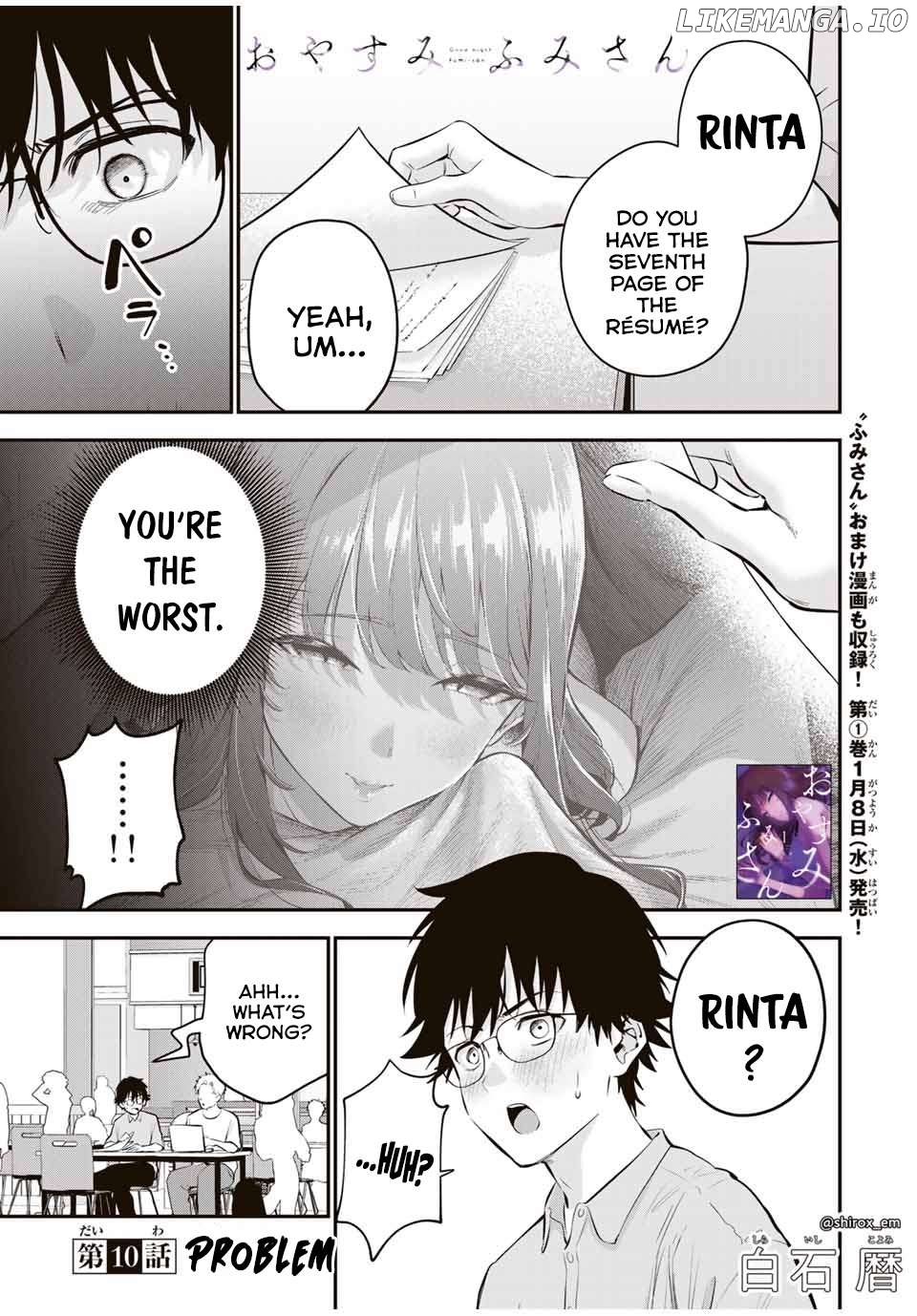 Oyasumi Fumi-san Chapter 10 - page 2