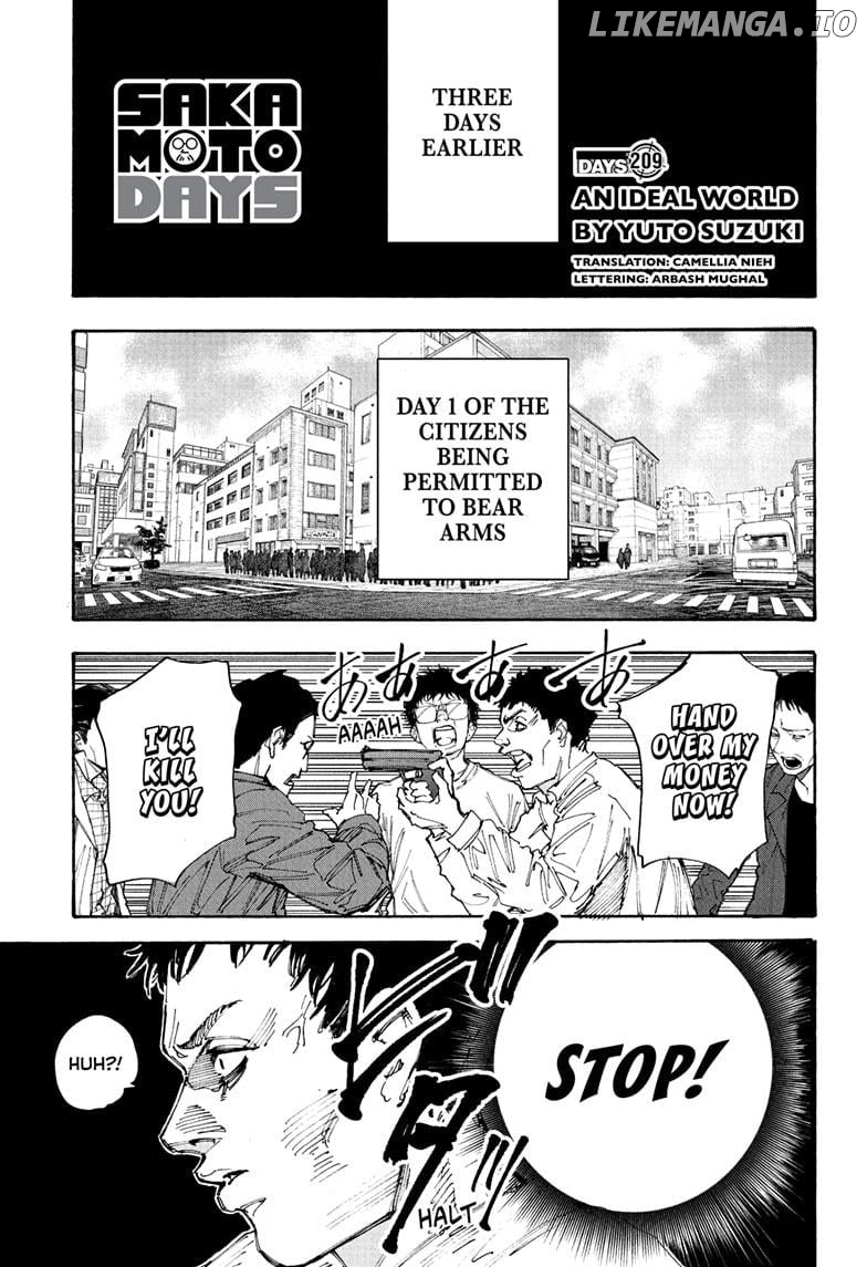 Sakamoto Days Chapter 209 - page 1