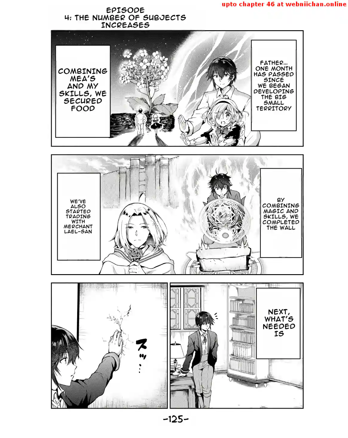 Tenshou Kizoku no Bannou Kaitaku Kara~ "Kakudai & Shukushou" Sukiru o Tsukatte Itara Saikyou Ryouchi ni Narimashita～ Chapter 4 - page 1